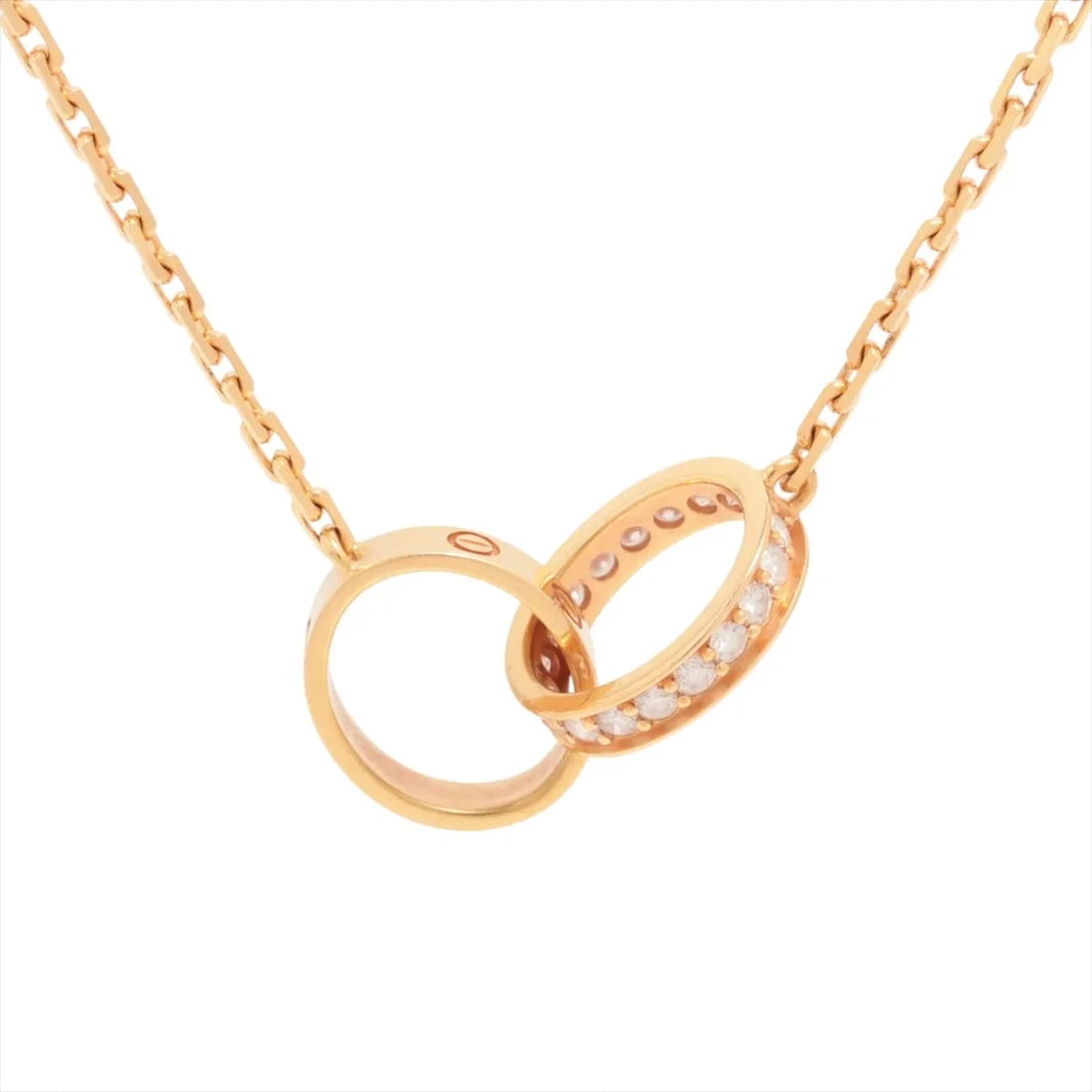 CARTIER BABY LOVE DIAMOND NECKLACE 750(PG): Cartier Baby Love diamond Necklace 750(PG) Brand: Cartier Type: Necklace Material: 750(PG) Color: Pink Gold Size: Chain length:43.3 Accessories: None Accessories Notice: When purchasing