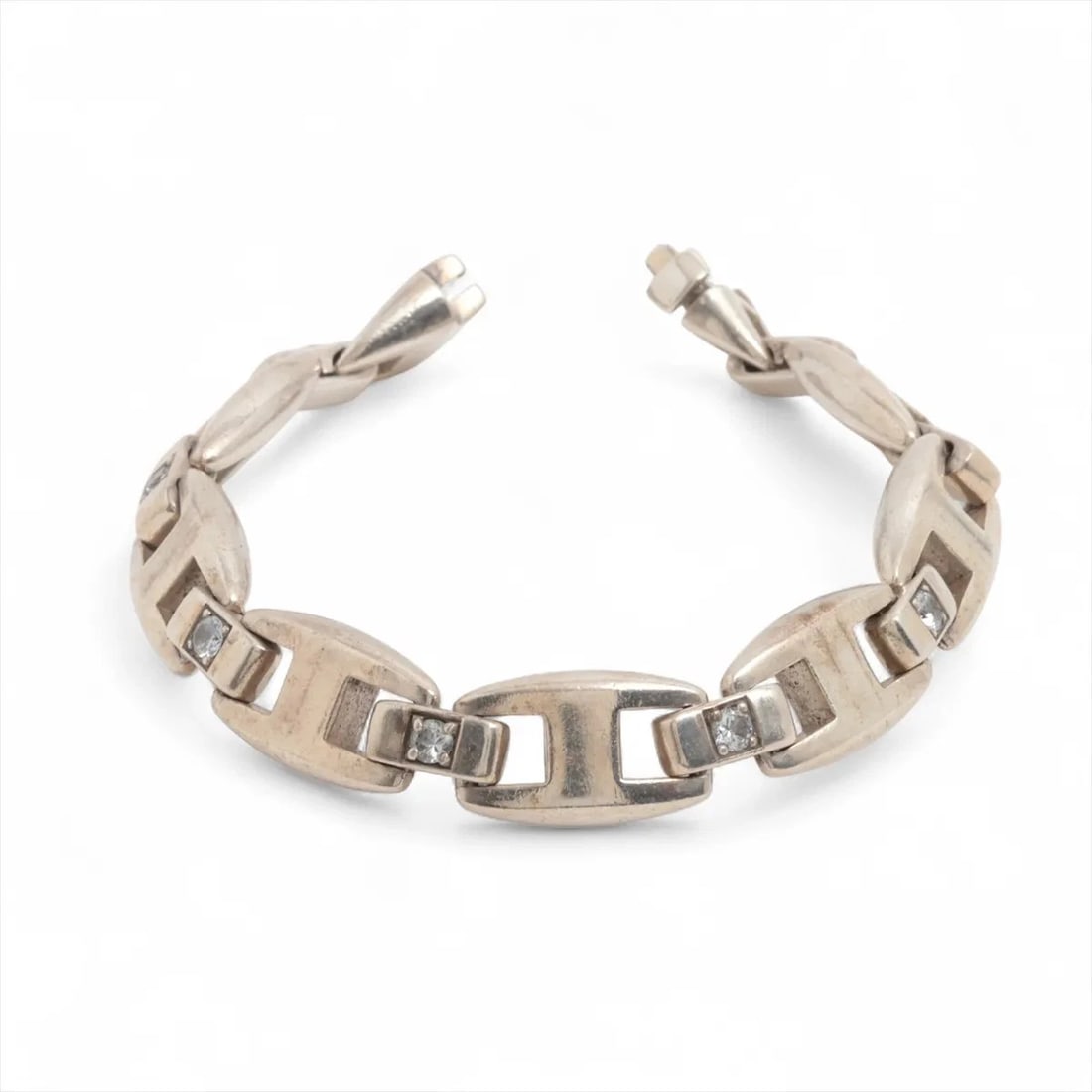HERMES CASSIOPEIA BRACELET 925 SILVER: Hermes Cassiopeia Bracelet 925 Silver Brand: Hermes Type/Style: Bracelet Material: 925, Color: Silver Size: Bracelet length:17 Accessories: None Accessories Notice: When purchasing pre-owned