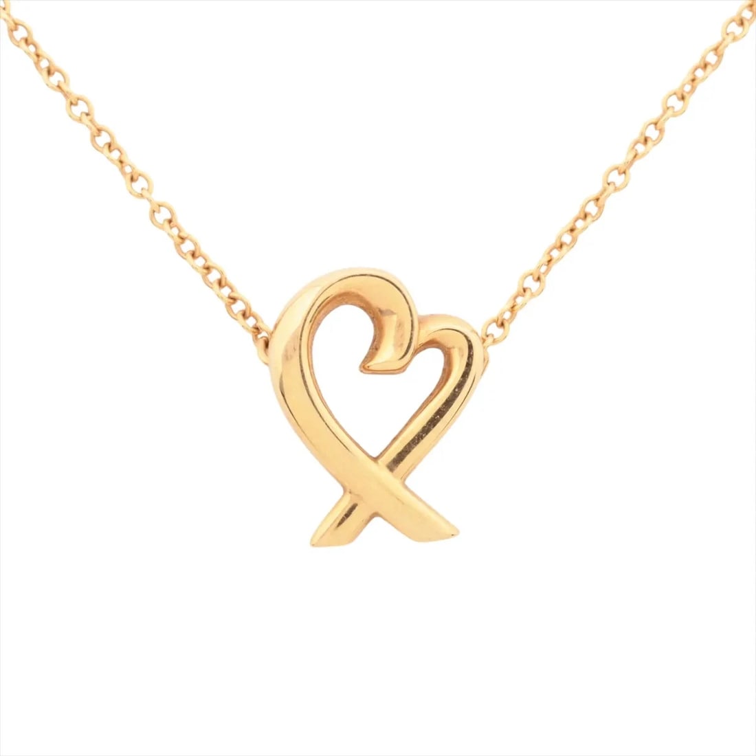 TIFFANY LOVING HEART NECKLACE 750(PG): Tiffany Loving Heart Necklace 750(PG) Brand: Tiffany Type/Style: Necklace Material: 750(PG), Color: PG Size: Size(CM) Chain length:41.2 Accessories: None Accessories Notice: When purchasing