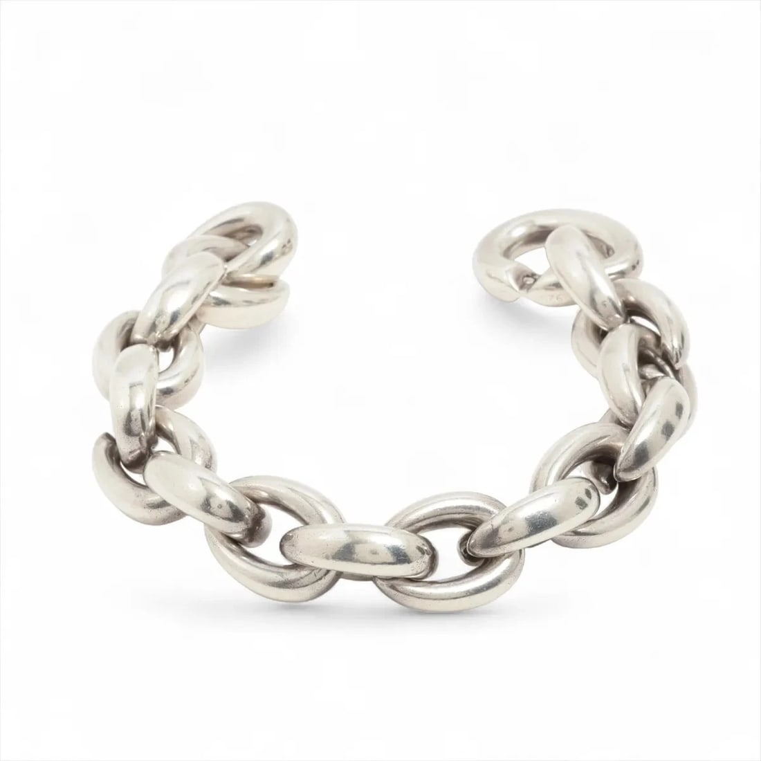 HERMES ACROBAT GM BRACELET 925 SILVER: Hermes Acrobat GM Bracelet 925 Silver Brand: Hermes Type/Style: Bracelet Material: 925, Color: Silver Size: Bracelet length:16.5 Accessories: None Accessories Notice: When purchasing pre-o