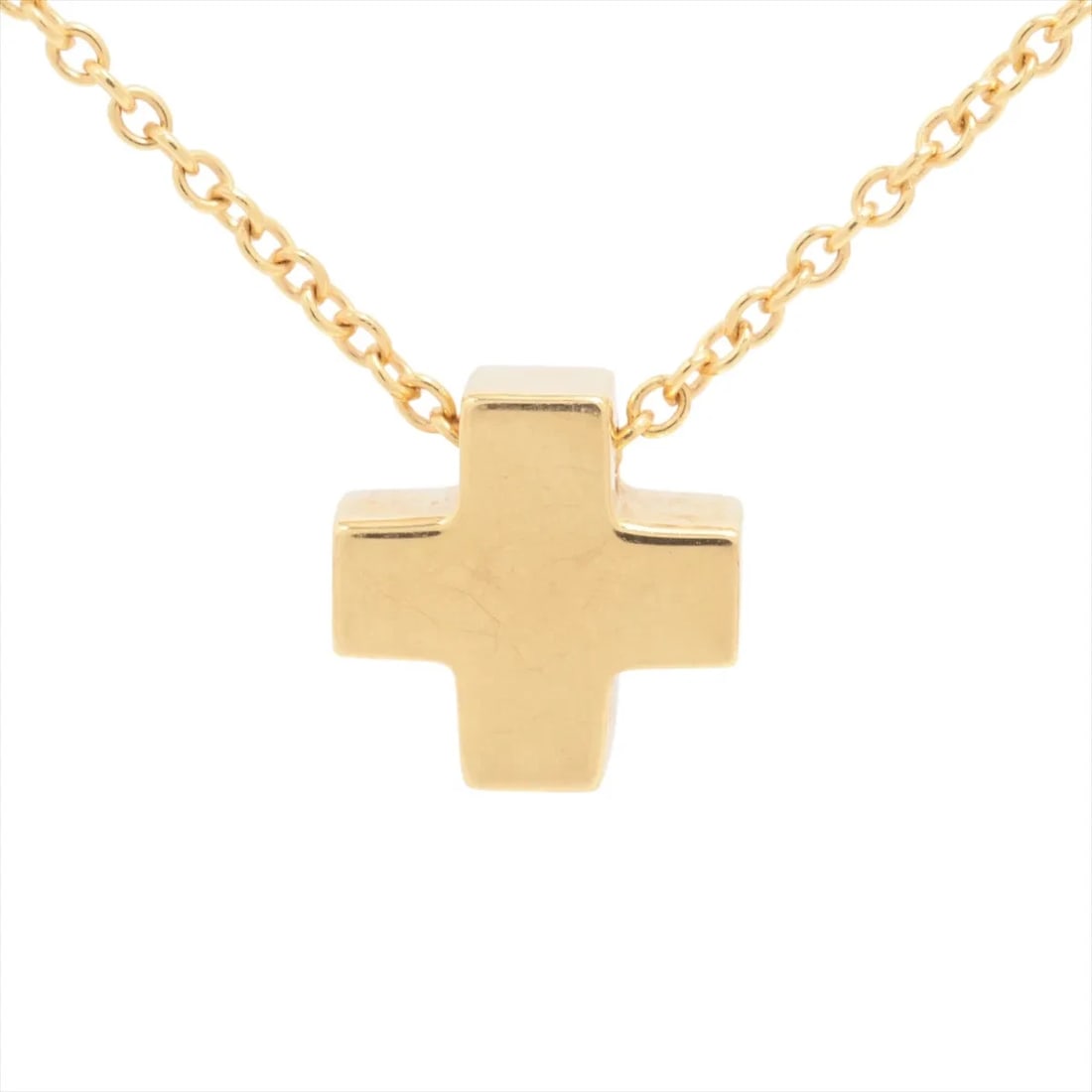 TIFFANY ROMAN CROSS NECKLACE 750(YG): Tiffany Roman Cross Necklace 750(YG) Brand: Tiffany Type/Style: Necklace Material: 750(YG), Color: YG Size: Size(CM) Chain length:41 Accessories: None Accessories Notice: When purchasing