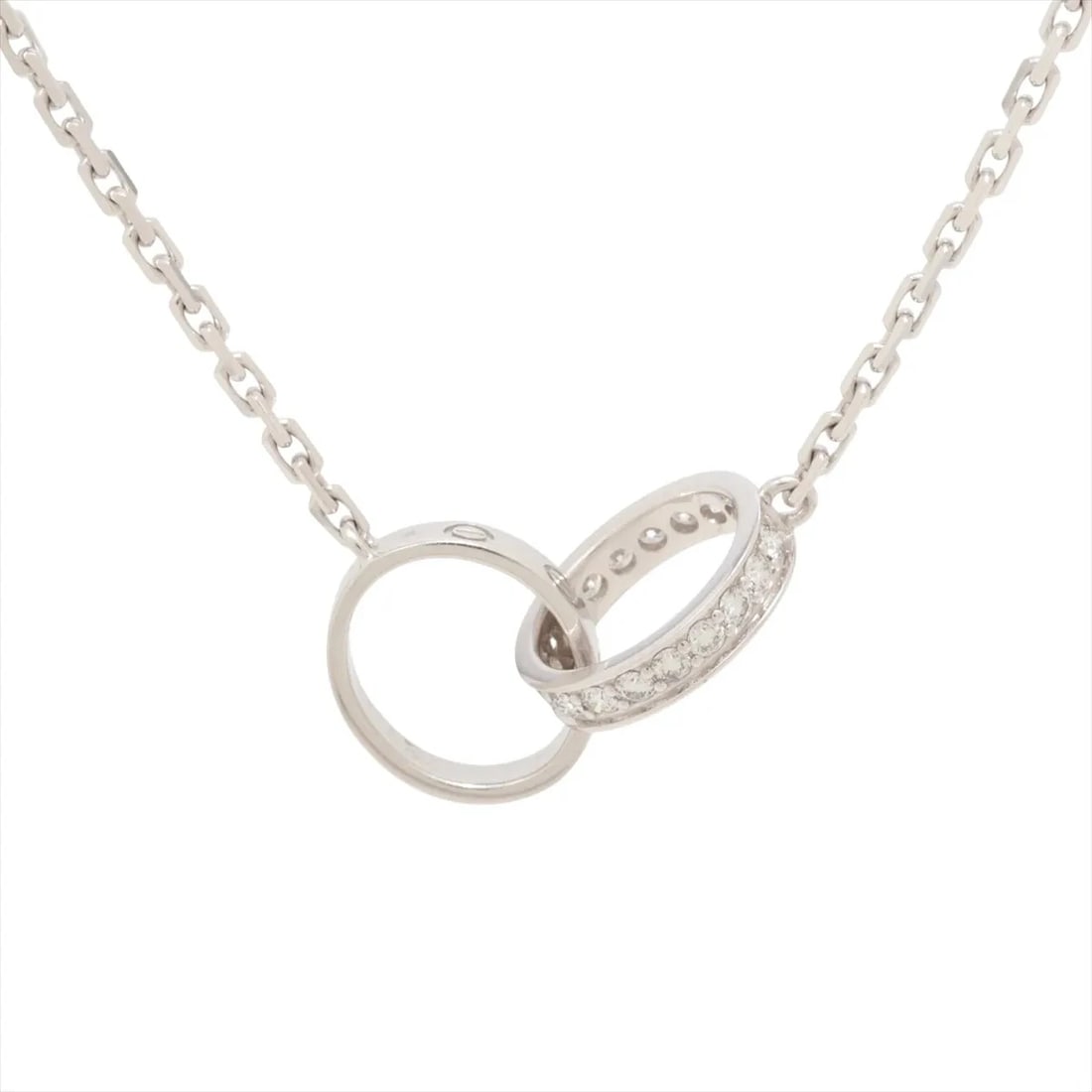CARTIER BABY LOVE DIAMOND NECKLACE 750(WG): Cartier Baby Love diamond Necklace 750(WG) Brand: Cartier Type/Style: Necklace Material: 750(WG), Main Stone/Creation Natural Color: Not Specified Size: Size(CM) Chain length:44.2 