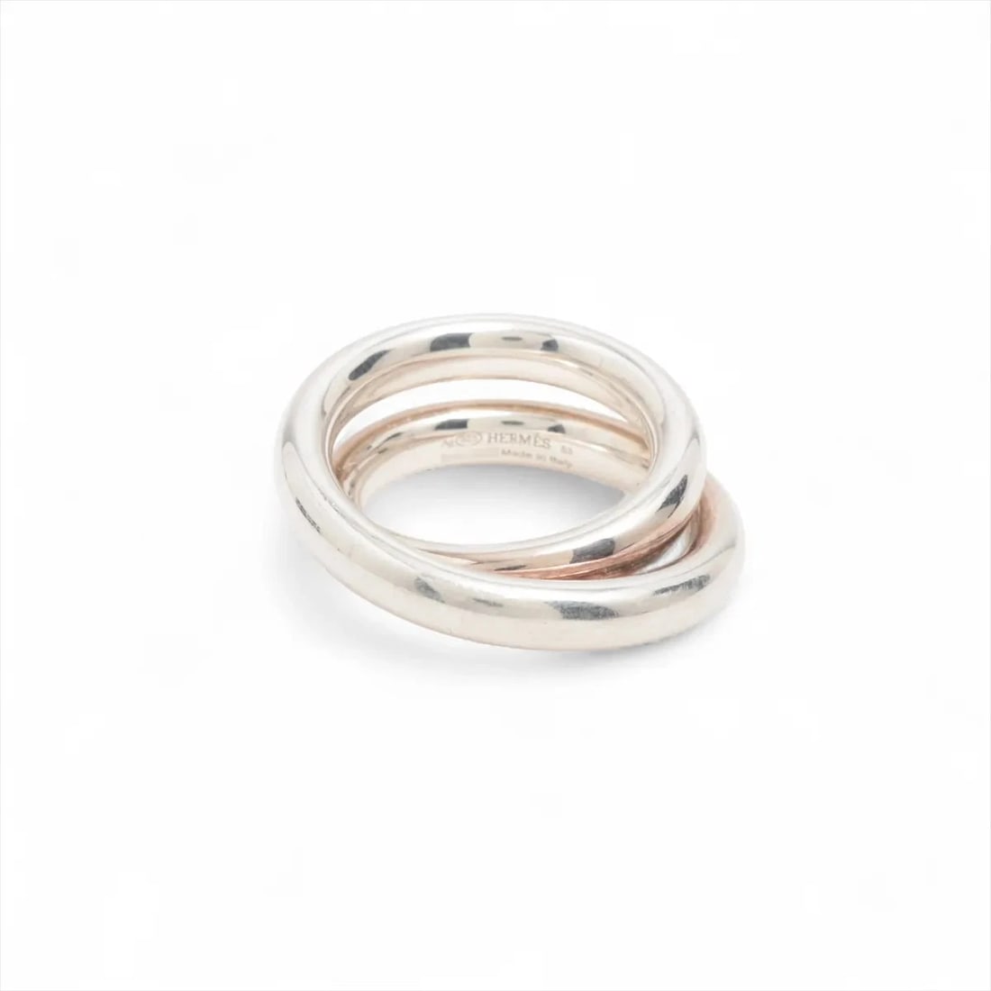 HERMES VERTIGES RING: Hermes Vertiges Ring Brand: Hermes Type/Style: Ring Material: 925, Color: Silver Size: 6 US Accessories: None Accessories Notice: When purchasing pre-owned goods, please refer to the photo