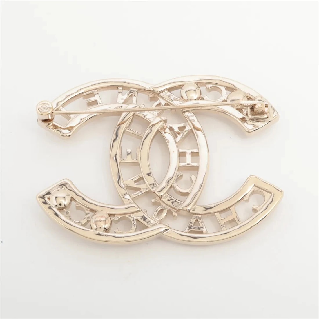 CHANEL COCO MARK LOGO BROOCH GP - 2