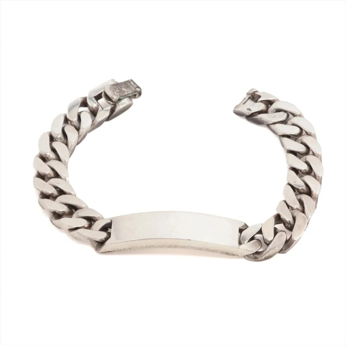 HERMES ID BRACELET 925 67.0G SILVER: Hermes ID Bracelet 925 67.0g Silver Brand: Hermes Type/Style: Bracelet Material: 925, Color: Silver Size: Bracelet length:18 Accessories: None Accessories Notice: When purchasing pre-owned