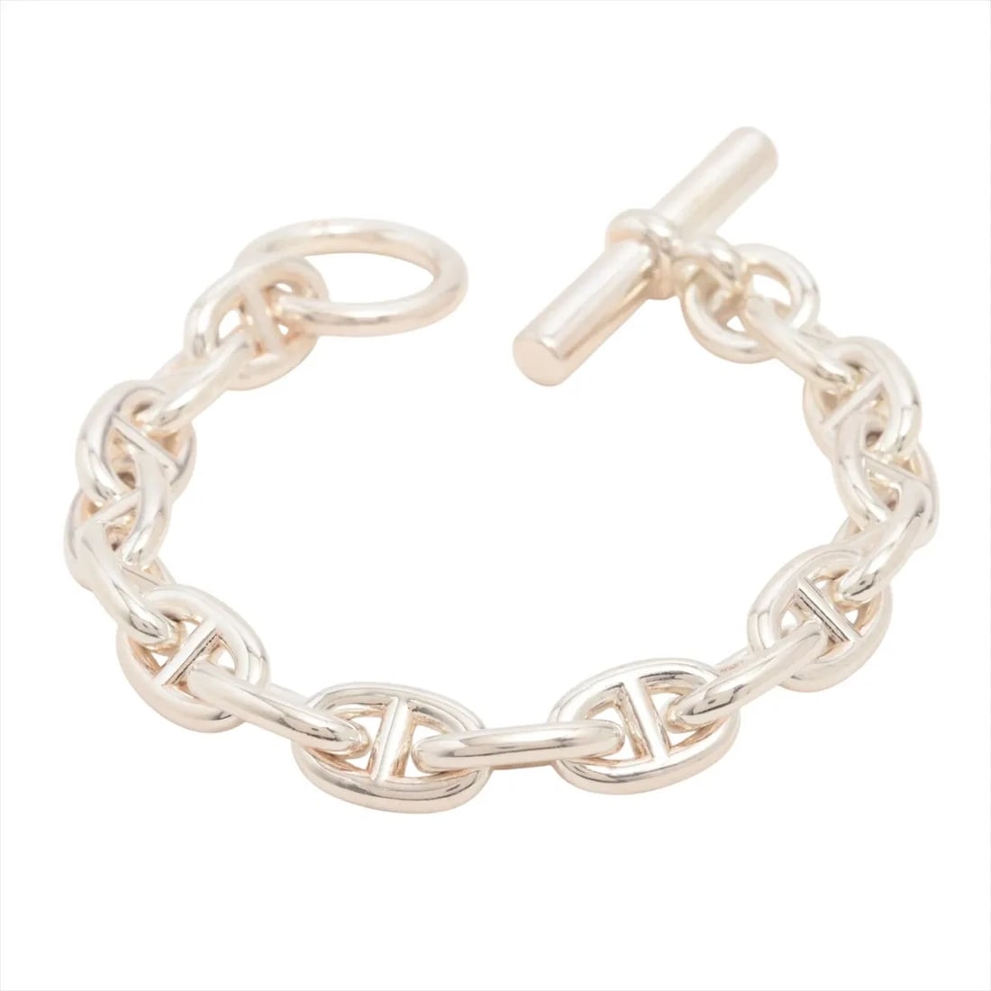 HERMES CHAINE D'ANCRE PM BRACELET 925: Hermes Chaine d'Ancre PM Bracelet 925 Brand: Hermes Type/Style: Bracelet Material: 925, Color: Silver Size: Bracelet length:13 Accessories: None Accessories Notice: When purchasing pre-owned