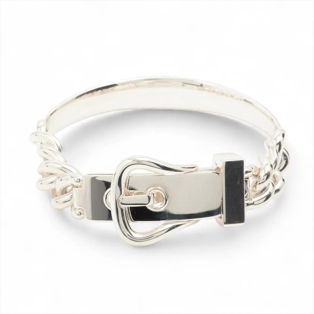 HERMES BOUCLES SERIE BRACELET: Hermes Boucles Serie Bracelet Brand: Hermes Type/Style: Bracelet Material: 925, Color: Silver Size: Bracelet length:16.5 Accessories: None Accessories Notice: When purchasing pre-owned goods,