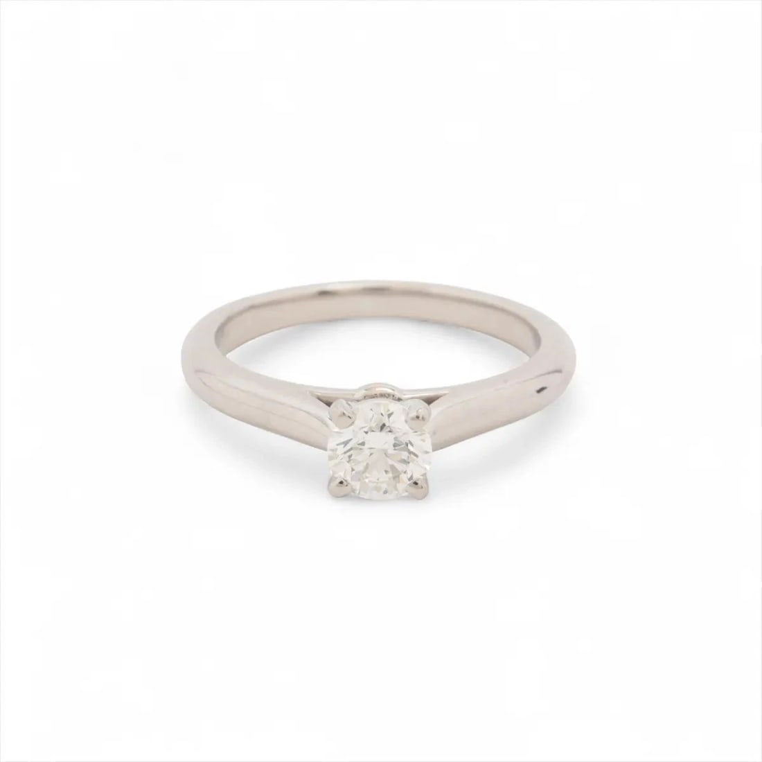 CARTIER SOLITAIRE DIAMOND RING PT950: Cartier Solitaire diamond Ring Pt950 Brand: Cartier Type/Style: Ring Material: Pt950, Main Stone/Creation Natural Color: G Size: 3.25 US Accessories: None Accessories Notice: When purchasing