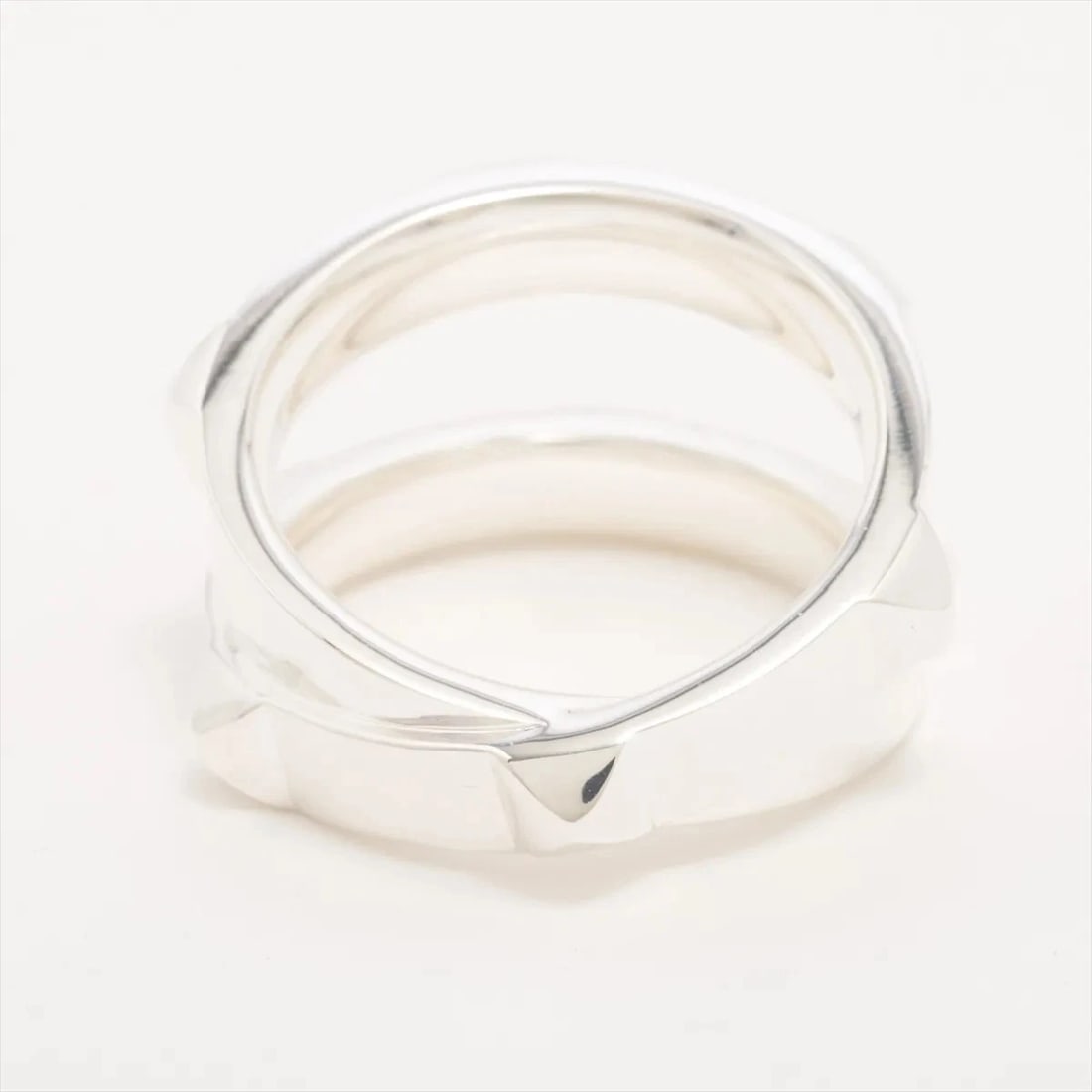HERMES MINI CREW DOUBLE RING SILVER - 2
