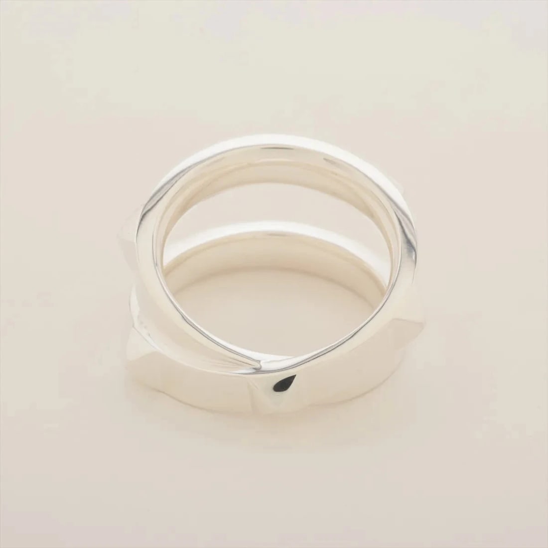 HERMES MINI CREW DOUBLE RING 925 SILVER - 2