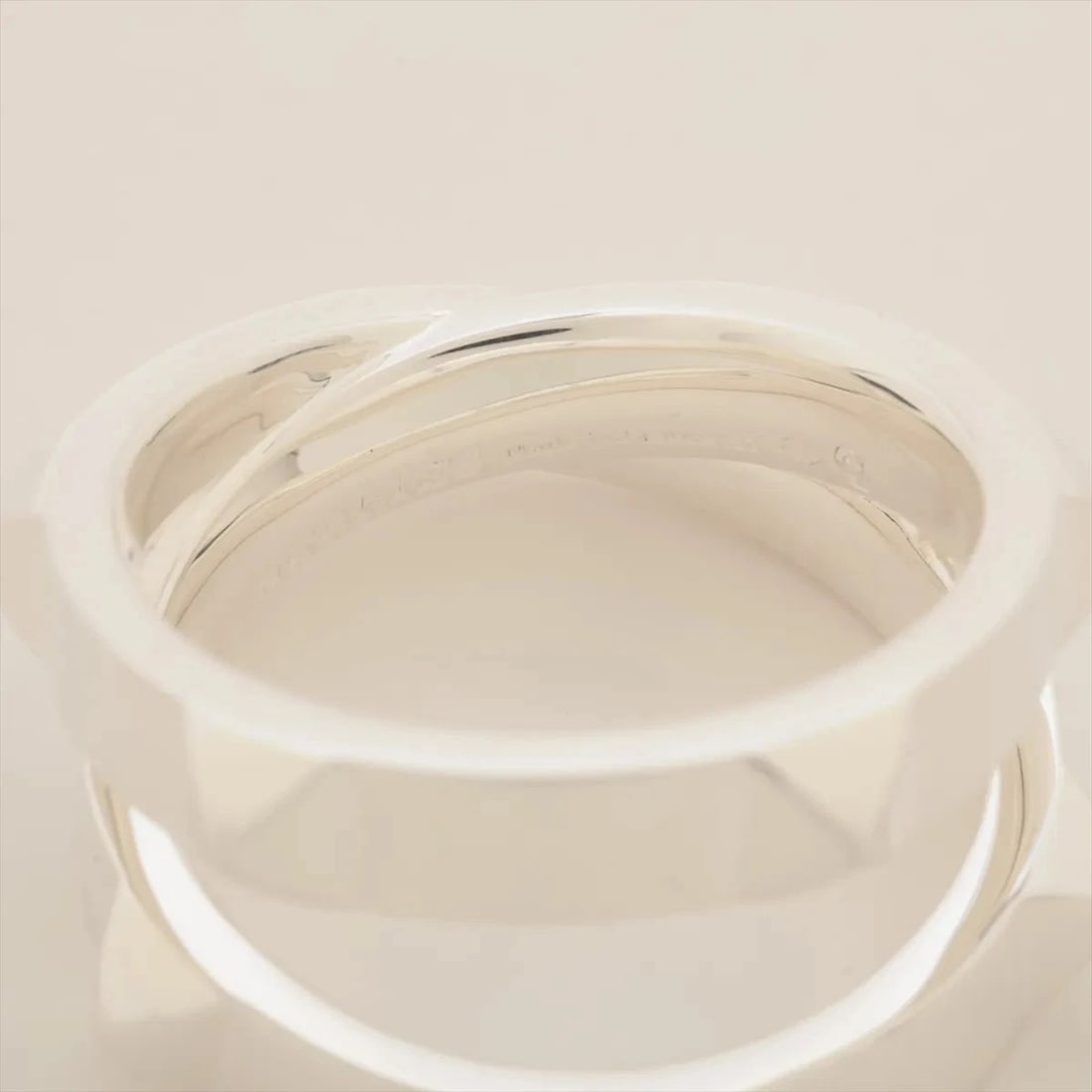 HERMES MINI CREW DOUBLE RING 925 SILVER - 3