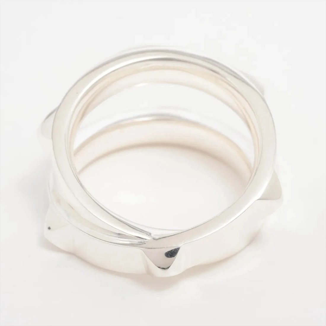 HERMES MINI CREW DOUBLE RING 925 SILVER - 2