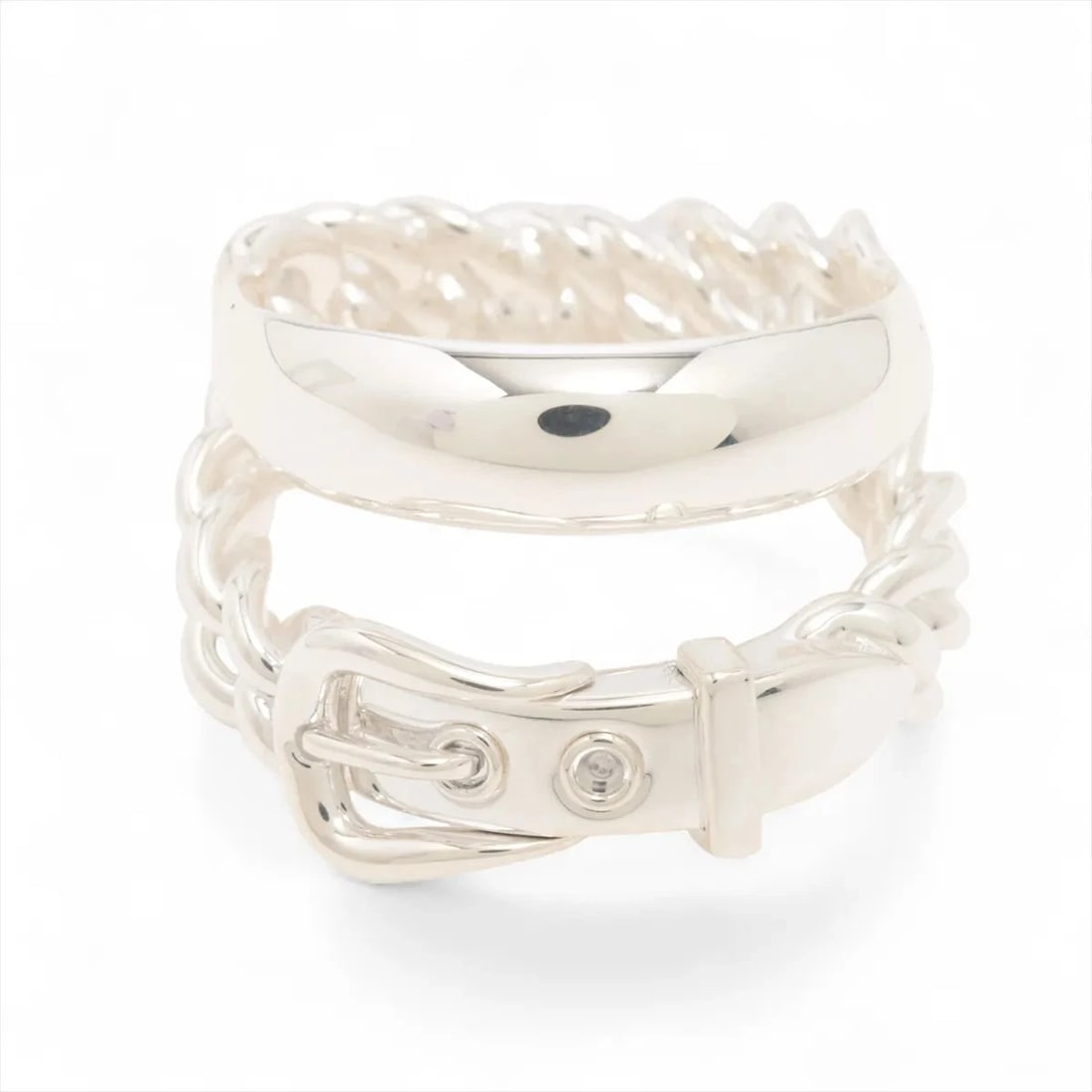 HERMES BOOKLE SERIE UNFLEXIBL RING: Hermes Bookle Serie Unflexibl Ring Brand: Hermes Type/Style: Ring Material: 925, Color: Silver Size: 7.75 - 8 US Accessories: None Accessories Notice: When purchasing pre-owned goods, please