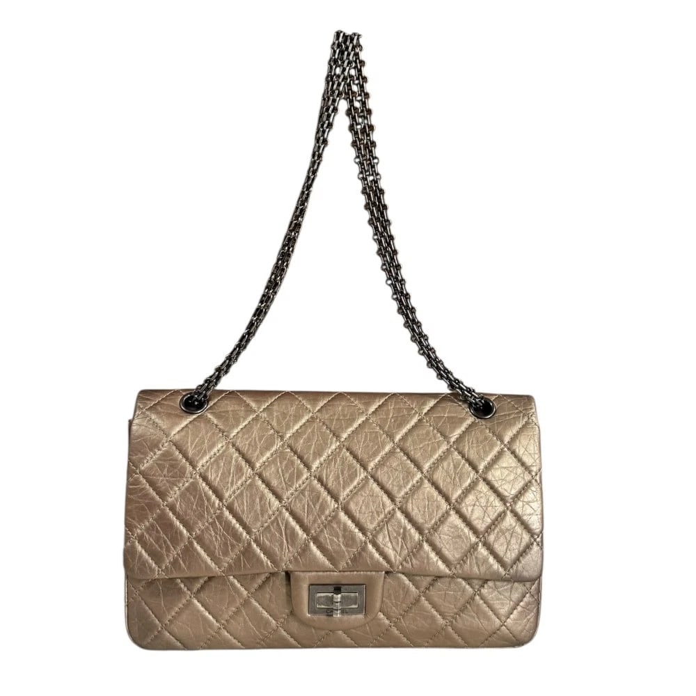 CHANEL SHOULDER BAG LEATHER W CHAIN: CHANEL Shoulder Bag leather W Chain Brand: CHANEL Type: Shoulder Bag Material/Exterior Material: leather Color/Exterior Color: gold Size: W12.6 x H7.9 x D3.7inch Shoulder:24.4inch 