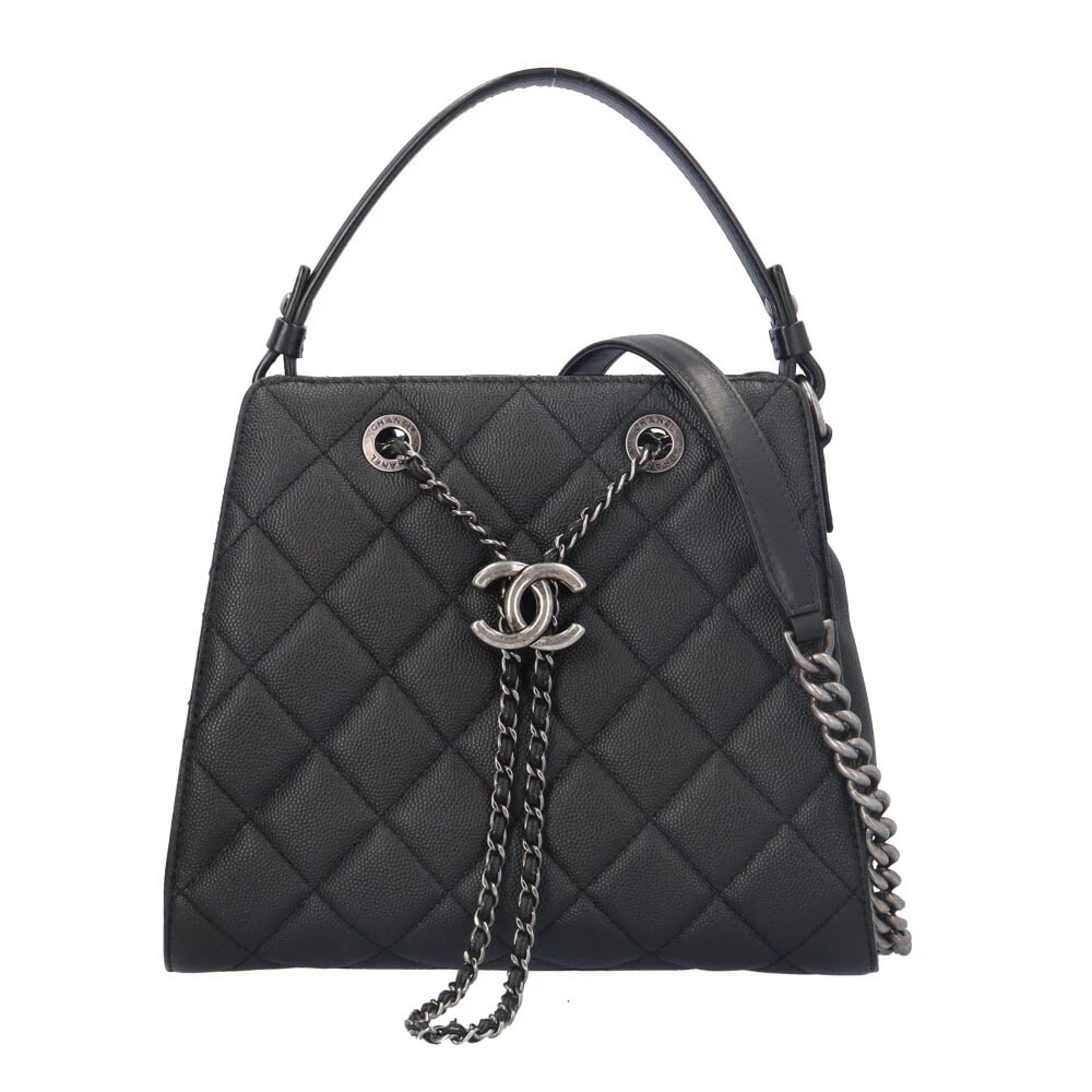 CHANEL SHOULDER BAG CROSS BODY LEATHER 2WAY: CHANEL Shoulder Bag Cross Body leather 2way Brand: CHANEL Type: Shoulder Bag Material/Exterior Material: leather Color/Exterior Color: black Size: W6.9 x H7.5 x D4.3inch Handle:11.4inch