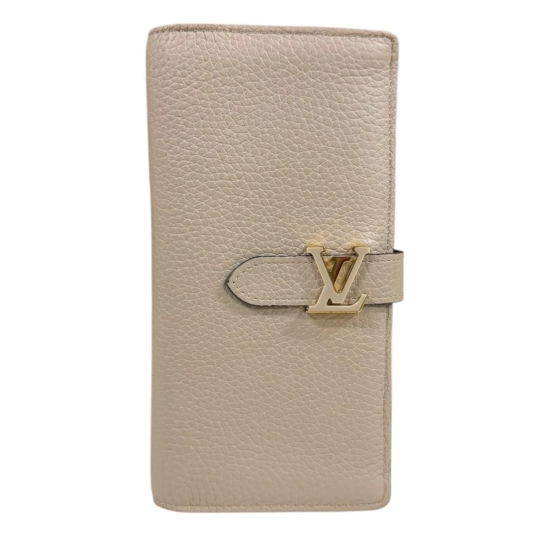 LOUIS VUITTON PURSE VERTICAL WALLET: LOUIS VUITTON purse Vertical Wallet Brand: LOUIS VUITTON Type: purse Material/Exterior Material: Taurillon Clemence Leather Color/Exterior Color: beige / Galle Size: W3.9 x H7.5x D0.7inch 