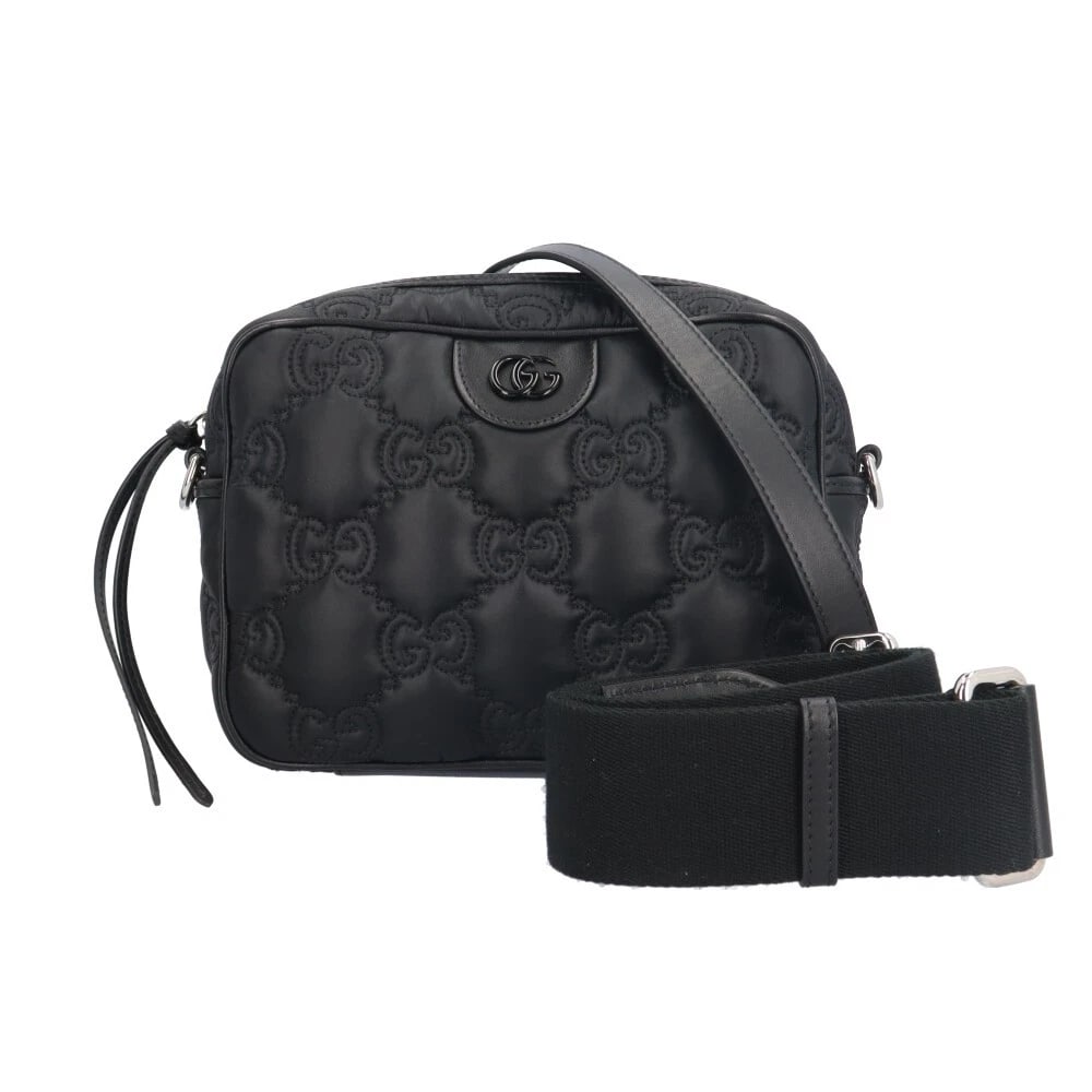 GUCCI SHOULDER BAG CROSS BODY LEATHER GG: GUCCI Shoulder Bag Cross Body leather GG Brand: GUCCI Type: Shoulder Bag Material/Exterior Material: leather Color/Exterior Color: black Size: W8.3 x H6.3 x D2.8inch Shoulder:47.2inch 