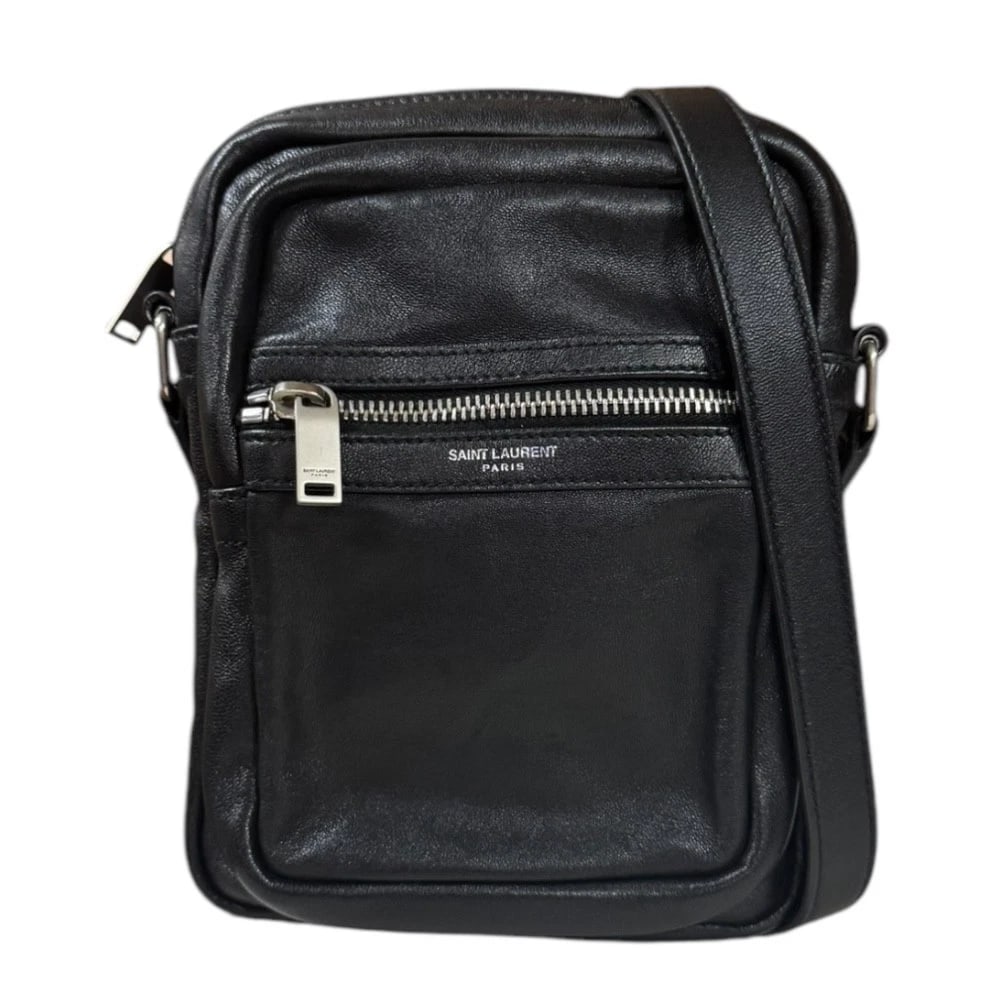 SAINT LAURENT SHOULDER BAG CROSS BODY: SAINT LAURENT Shoulder Bag Cross Body Brand: SAINT LAURENT Type: Shoulder Bag Material/Exterior Material: leather Color/Exterior Color: black Size: W5.9 x H7.9 x D1.8inch Shoulder:51.8inch 