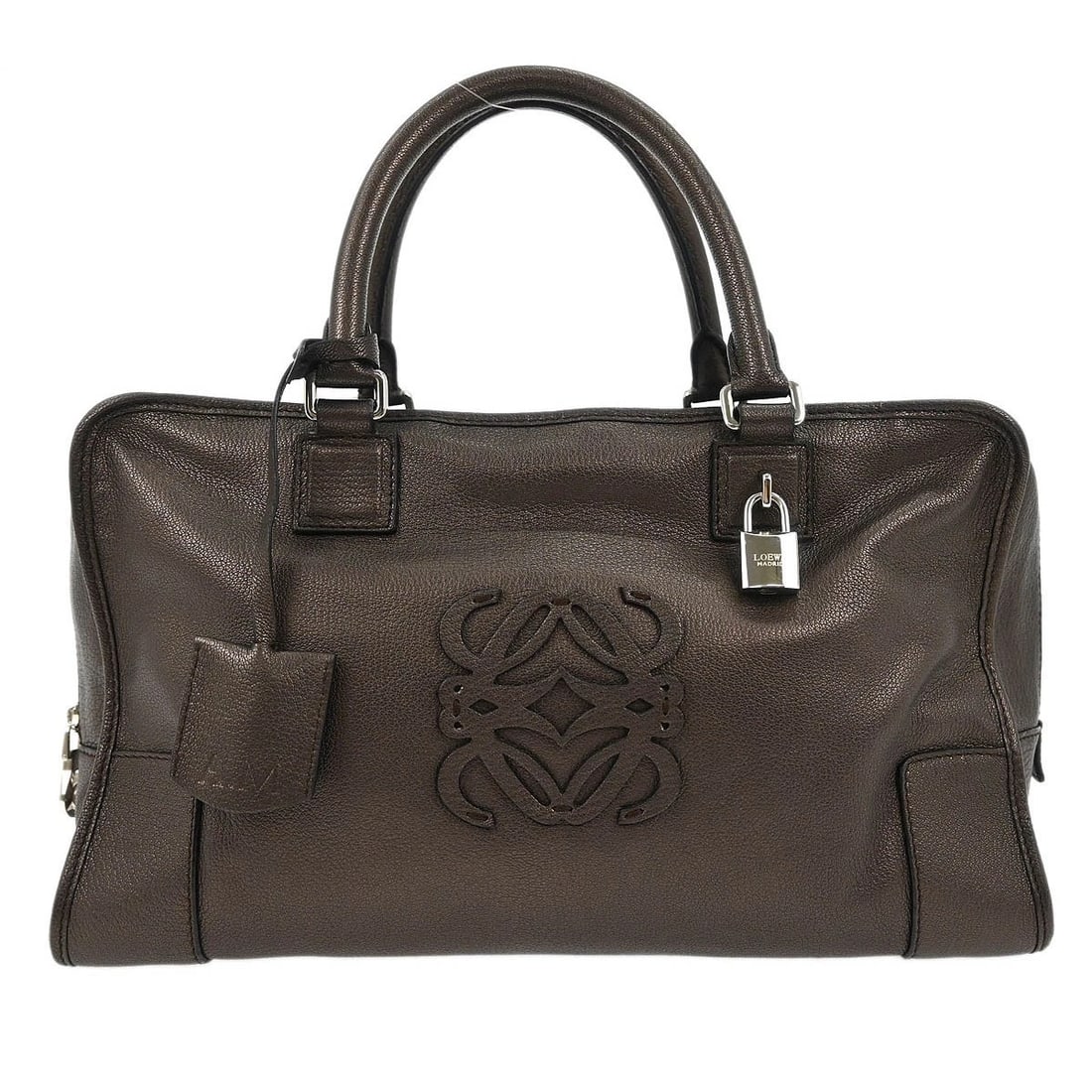 LOEWE METALLIC BROWN AMAZONA 36 HANDBAG (1 of 6)