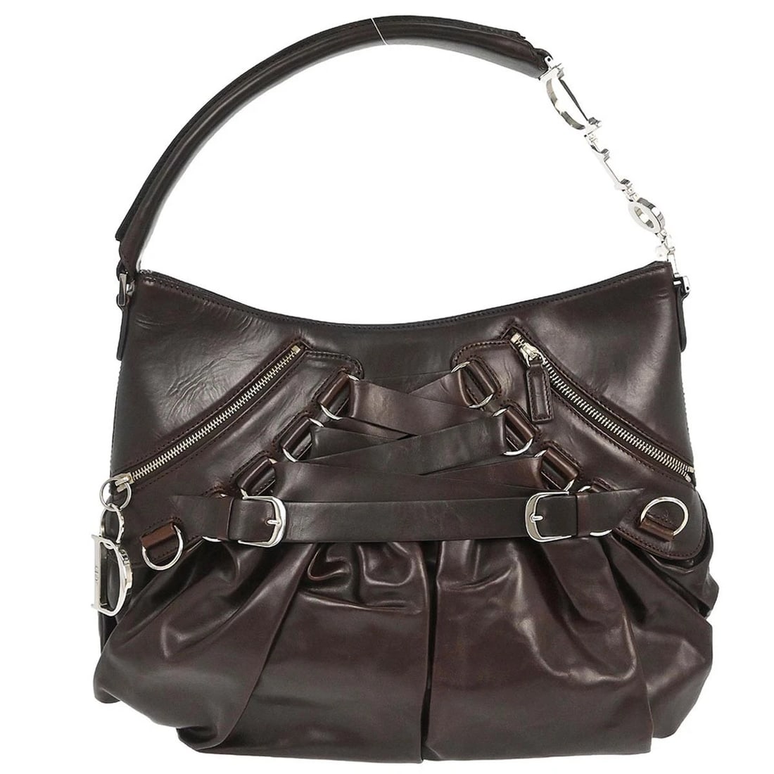 CHRISTIAN DIOR BROWN BALLET CORSET HANDBAG (1 of 8)