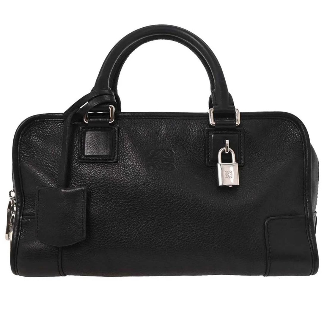 LOEWE BLACK LEATHER AMAZONA 28 HANDBAG (1 of 6)