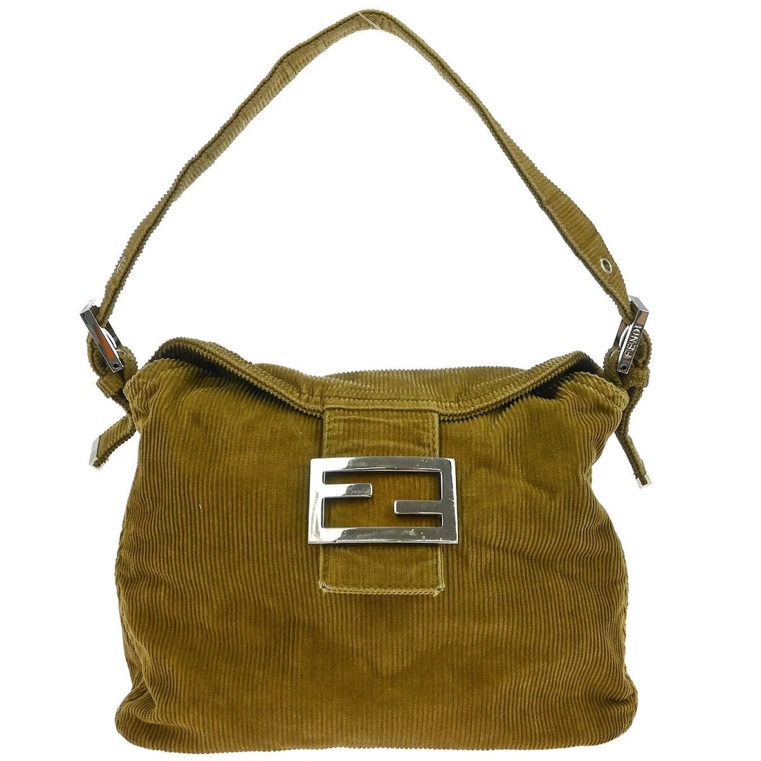 FENDI BROWN COTTON HANDBAG: Fendi Brown Cotton Handbag Brand: Fendi Type: Hand Bag Material/Exterior Material: Cotton Color/Exterior Color: Brown Size: W 9.8 x H 8.7 x D 4.7 " Handle Drop. 4.7 - 7.1 " Accessories: None <