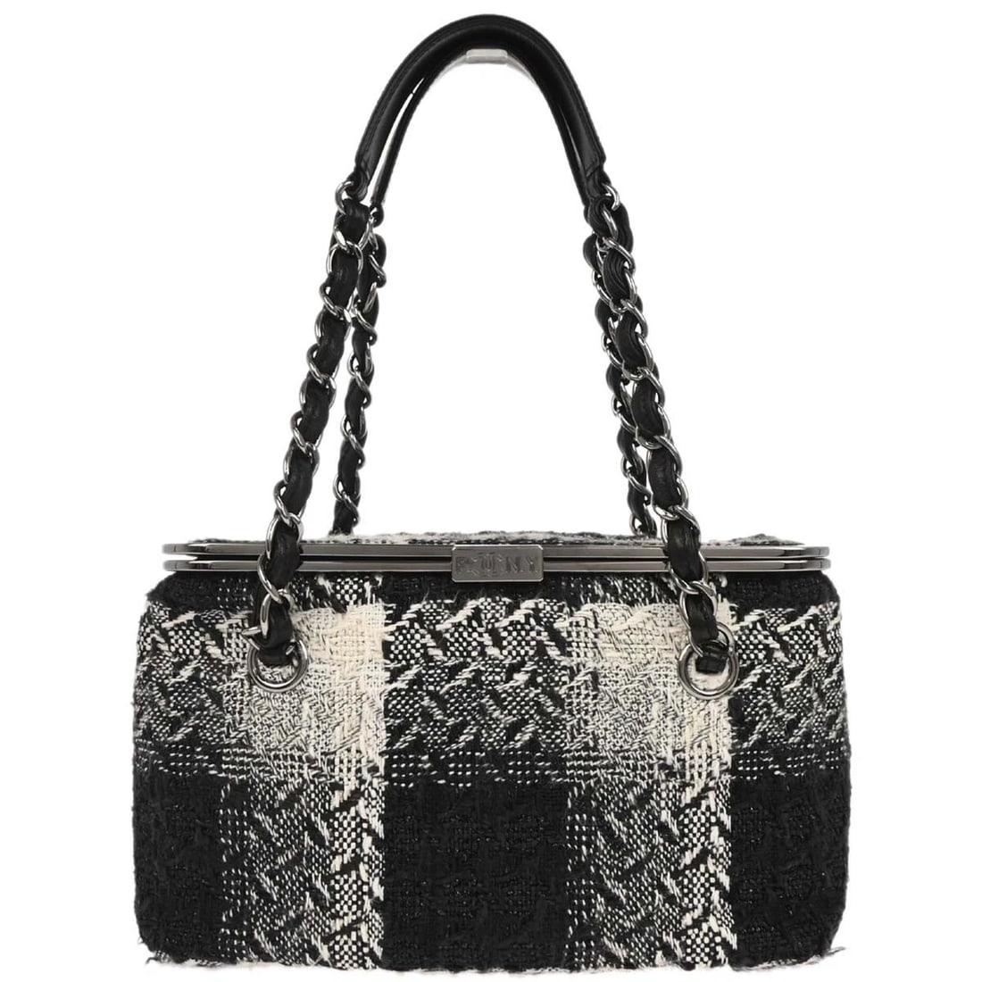 CHANEL BLACK TWEED VANITY HANDBAG (1 of 8)