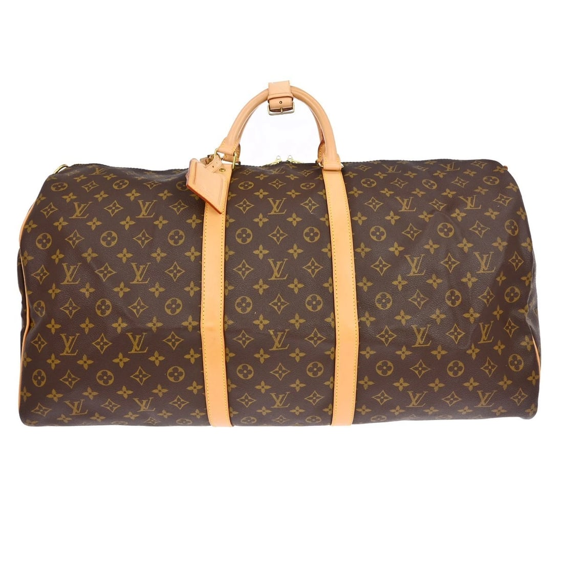 BUYIT/ LOUIS VUITTON MONOGRAM KEEPALL BANDOULIERE: BUYIT/ Louis Vuitton Monogram Keepall Bandouliere Brand: Louis Vuitton Type: Duffle Material/Exterior Material: Monogram Canvas, Leather Color/Exterior Color: Brown Size: W 24.0 x H 12.6 x D 10.2