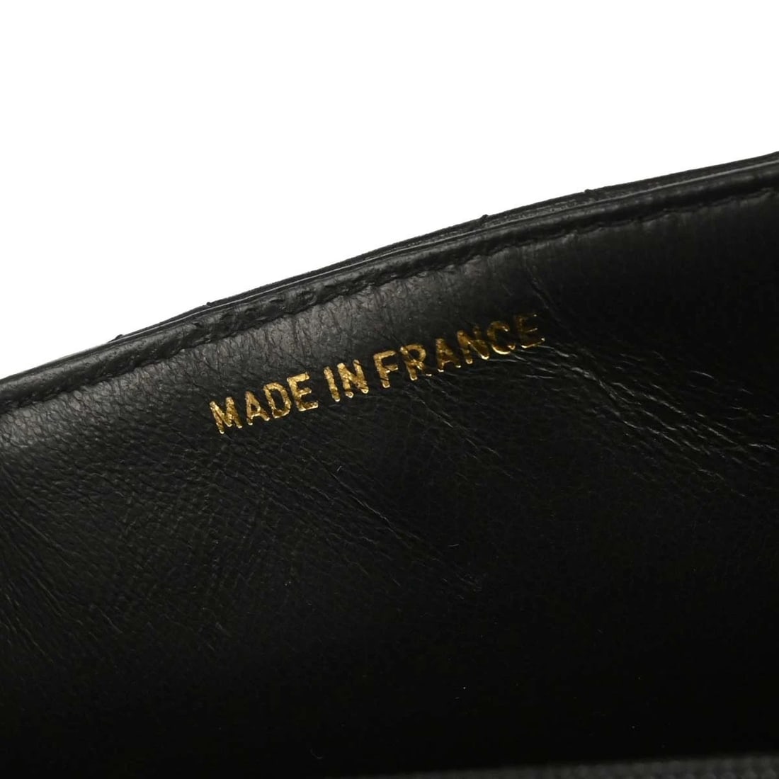 CHANEL BLACK LAMBSKIN MINI SQUARE FLAP HANDBAG - 7