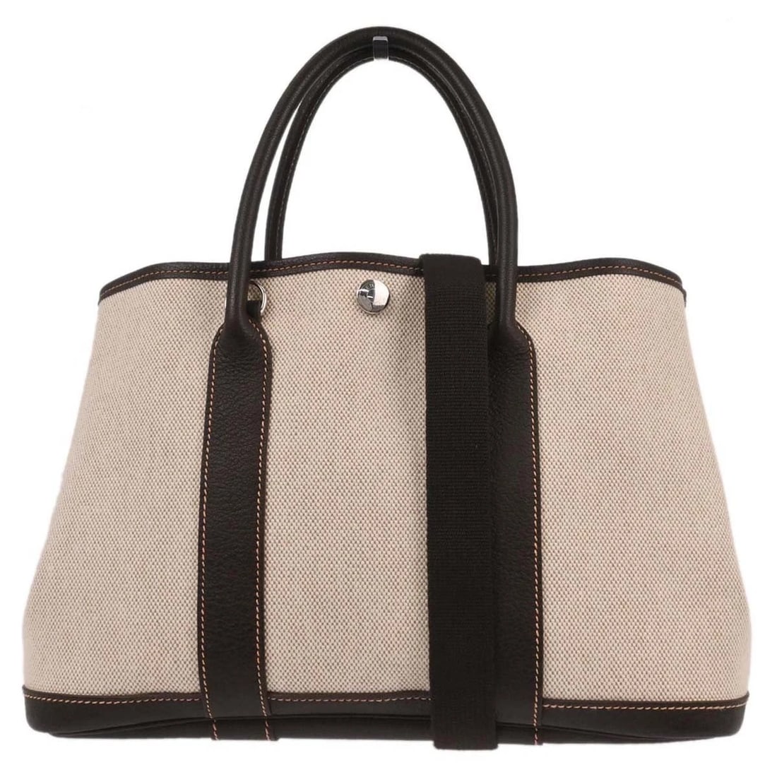 HERMES BEIGE TOILE H BUFFALO GARDEN PARTY TPM TOTE HANDBAG: Hermes Beige Toile H Buffalo Garden Party TPM Tote Handbag Brand: HERMÈS Type: Tote Material/Exterior Material: Toile H, Buffalo Color/Exterior Color: Beige, Brown Size: W 12.2 x H 8.3 x D