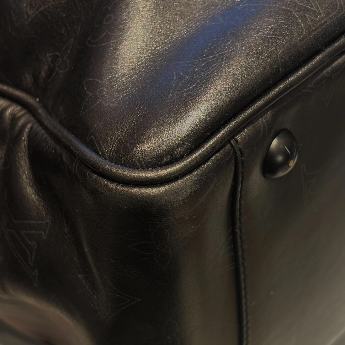 LOUIS VUITTON BLACK MONOGRAM DIFFILLE UPTON 2WAY HANDBAG - 10