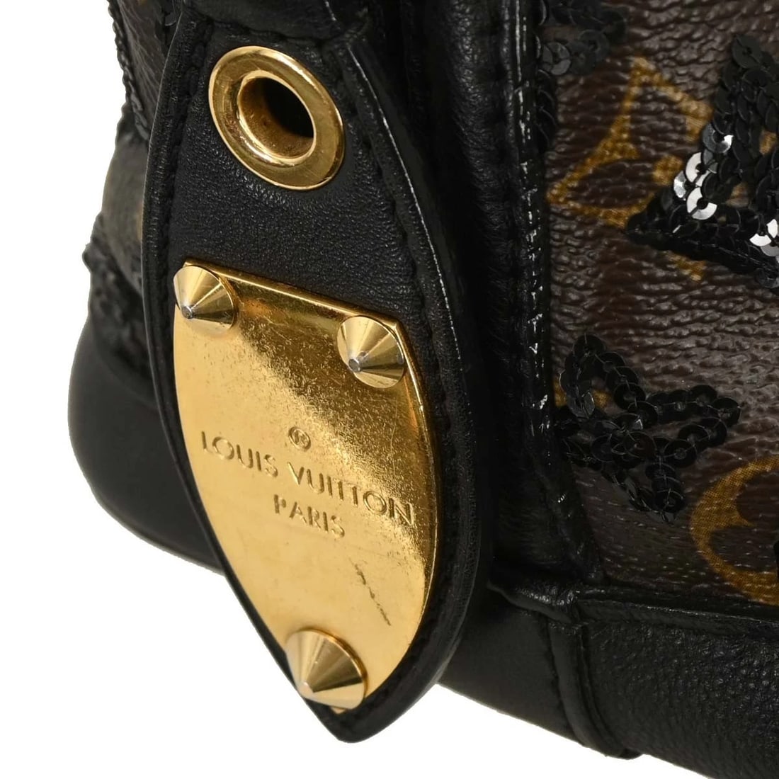 LOUIS VUITTON BLACK MONOGRAM ECLIPSE ALMA HANDBAG - 3