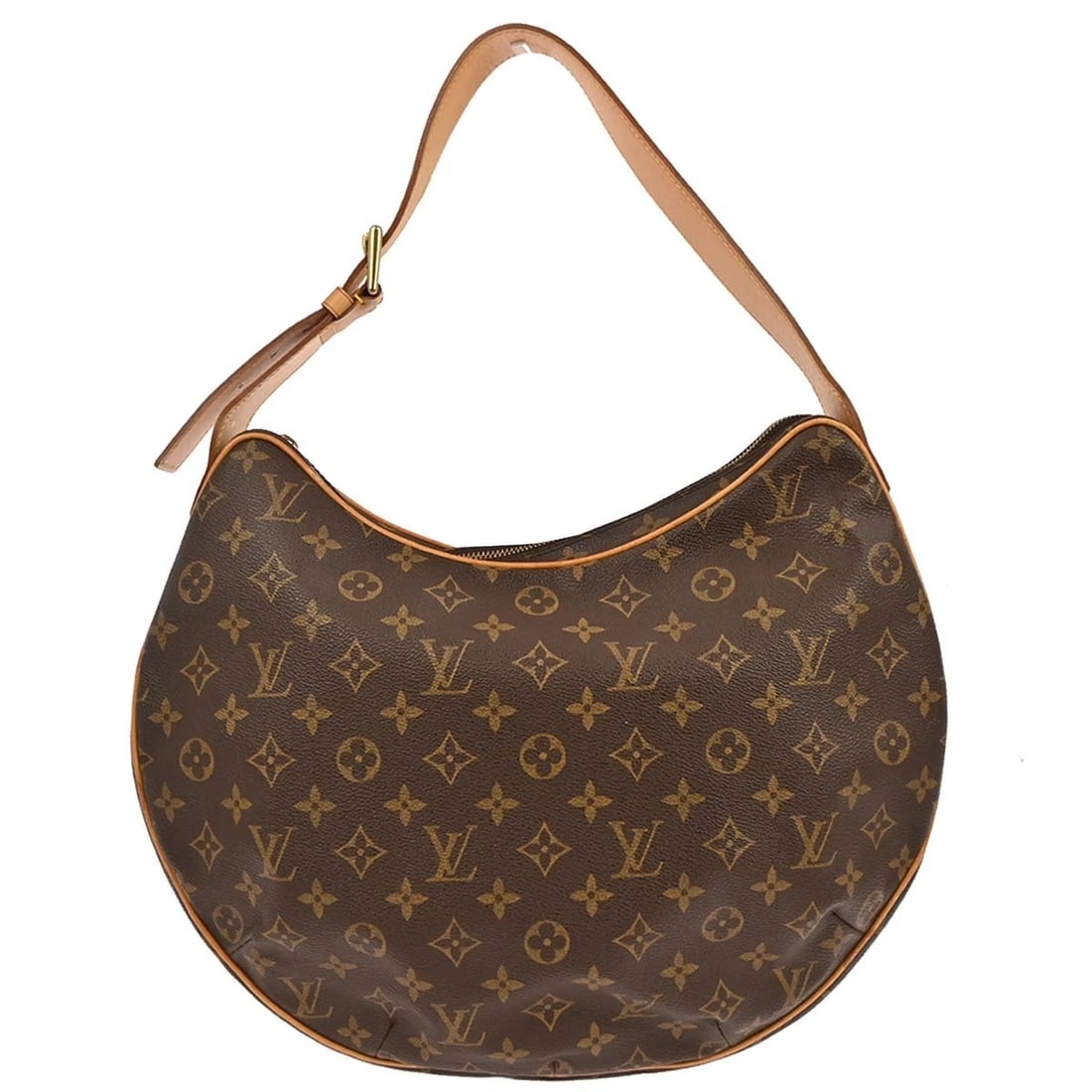 LOUIS VUITTON MONOGRAM CROISSANT GM HANDBAG: Louis Vuitton Monogram Croissant GM Handbag Brand: Louis Vuitton Type: Hobo Bag Material/Exterior Material: Monogram Canvas, Leather Color/Exterior Color: Brown Size: W 15.0 x H 11.0 x D 2.4 "
