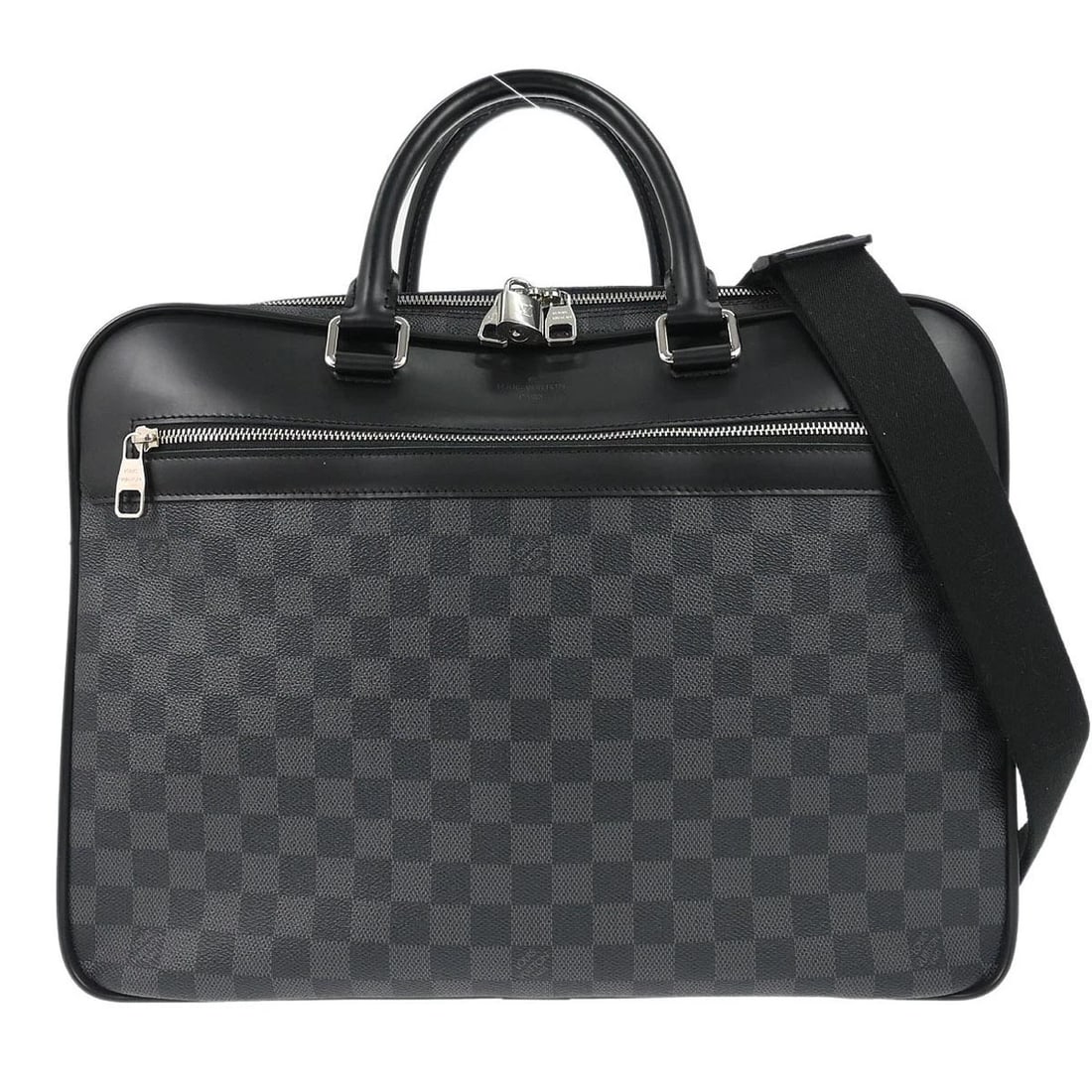 LOUIS VUITTON DAMIER GRAPHITE OVERNIGHT BUSINESS HANDBAG: Louis Vuitton Damier Graphite Overnight Business Handbag Brand: Louis Vuitton Type: Briefcase/Document Case Material/Exterior Material: Damier Graphite Canvas, Leather Color/Exterior Color: Black,