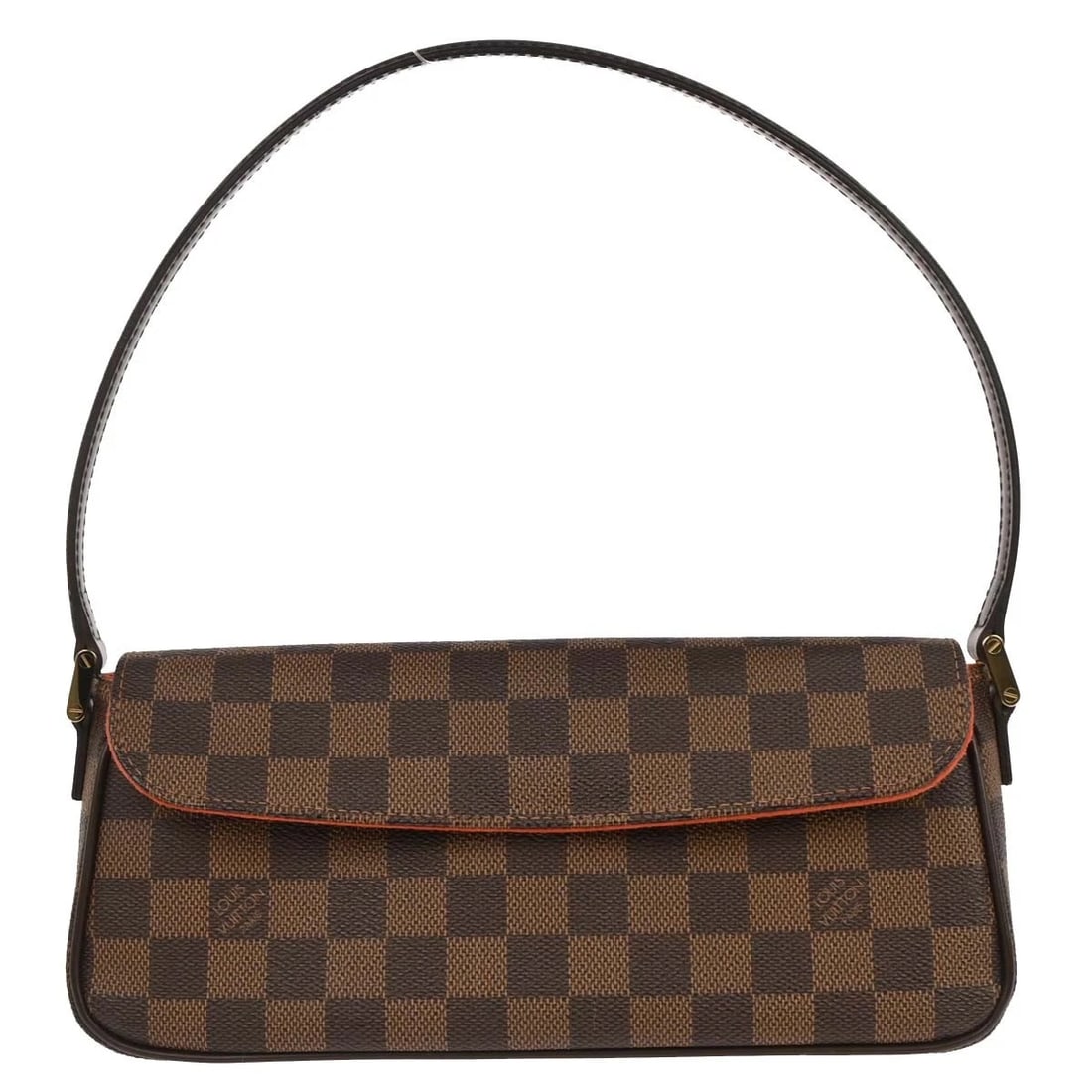 LOUIS VUITTON DAMIER RECOLETA HANDBAG: Louis Vuitton Damier Recoleta Handbag Brand: Louis Vuitton Type: Hand Bag Material/Exterior Material: Damier Canvas, Leather Color/Exterior Color: Ebene * Brown Size: W 10.2 x H 4.9 x D 2.8 " Hand
