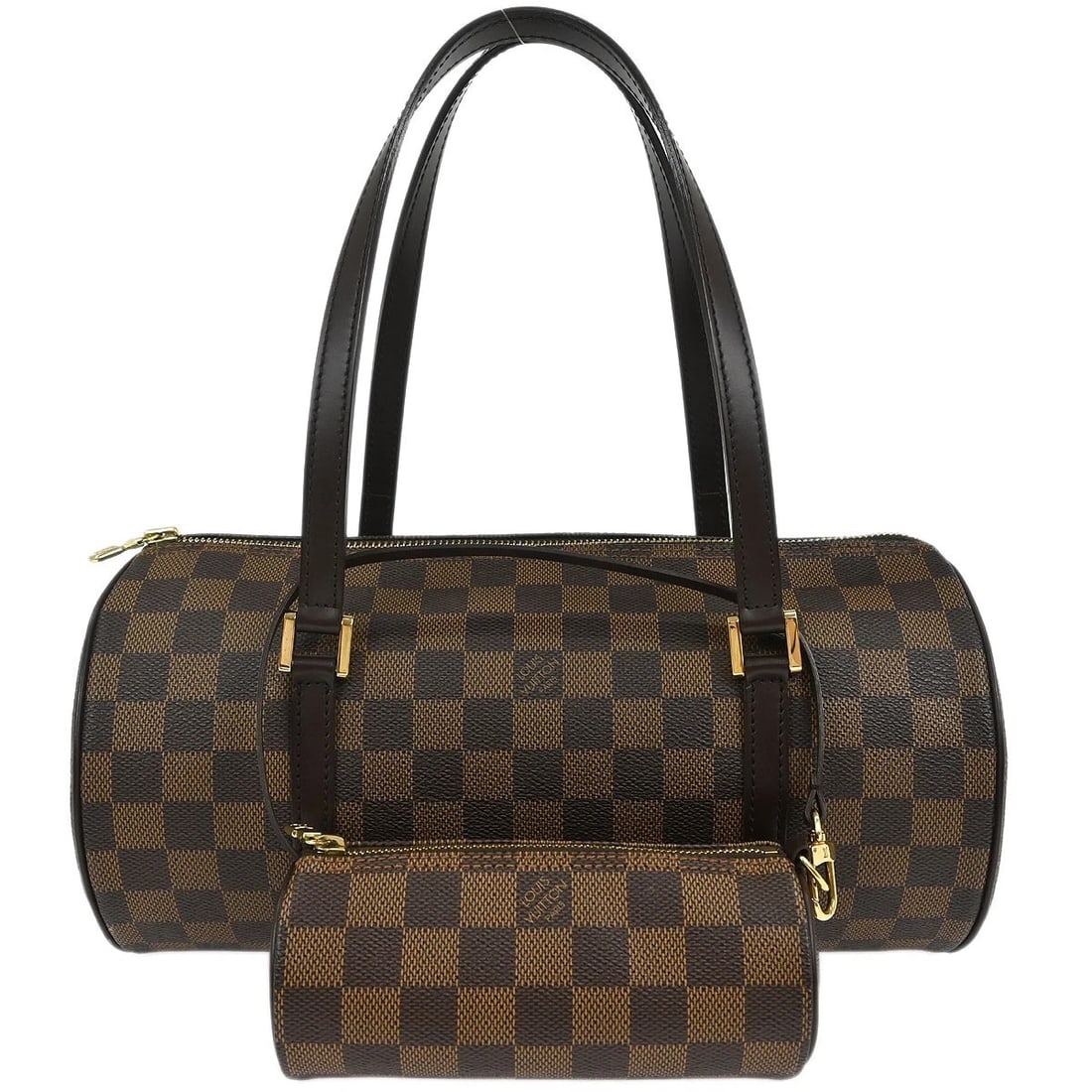 LOUIS VUITTON DAMIER PAPILLON HANDBAG: Louis Vuitton Damier Papillon Handbag Brand: Louis Vuitton Type: Hand Bag Material/Exterior Material: Damier Canvas, Leather Color/Exterior Color: Ebene*Brown Size: W 12.2 x H 5.9 x D 5.9 "