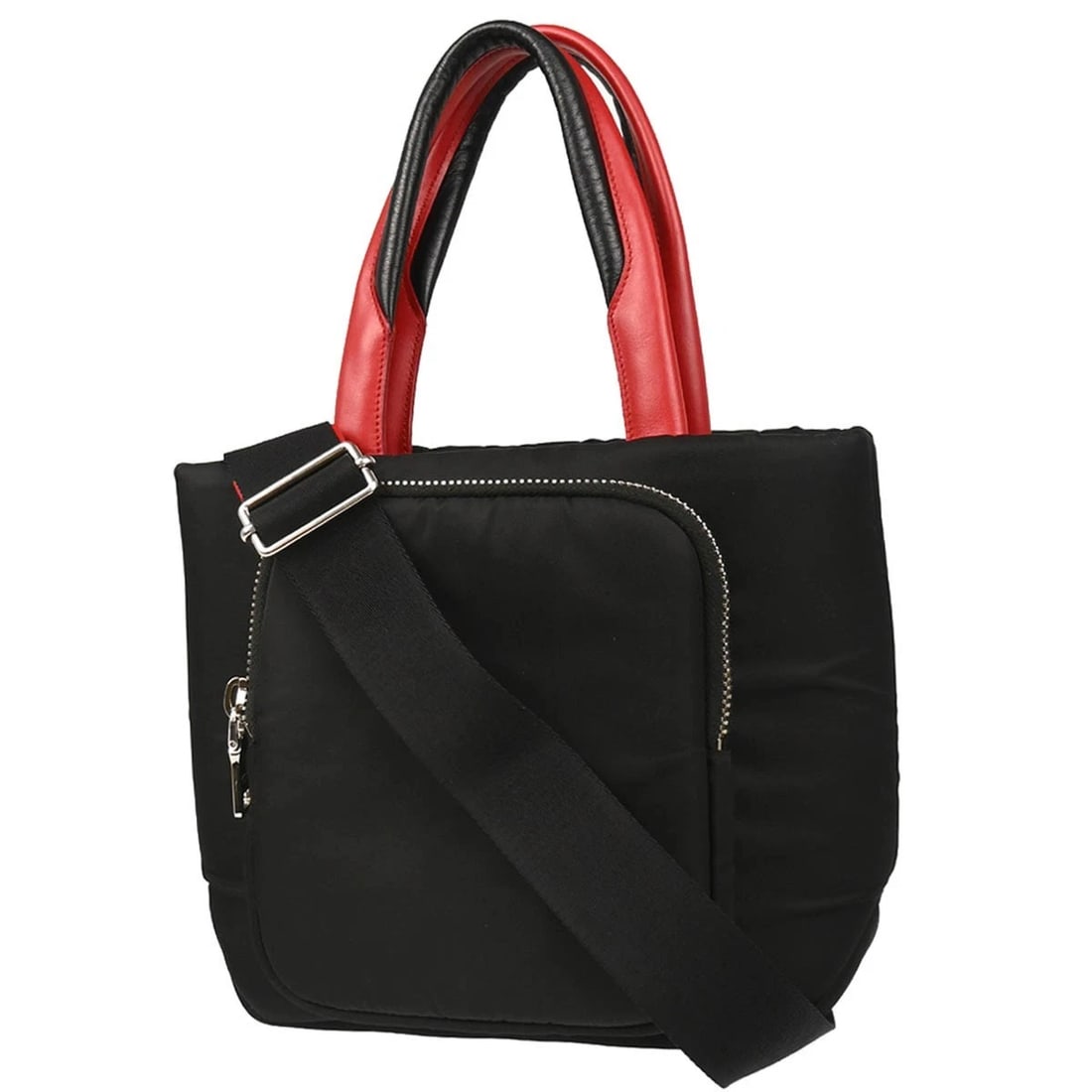 PRADA BLACK NYLON 2WAY HANDBAG - 2