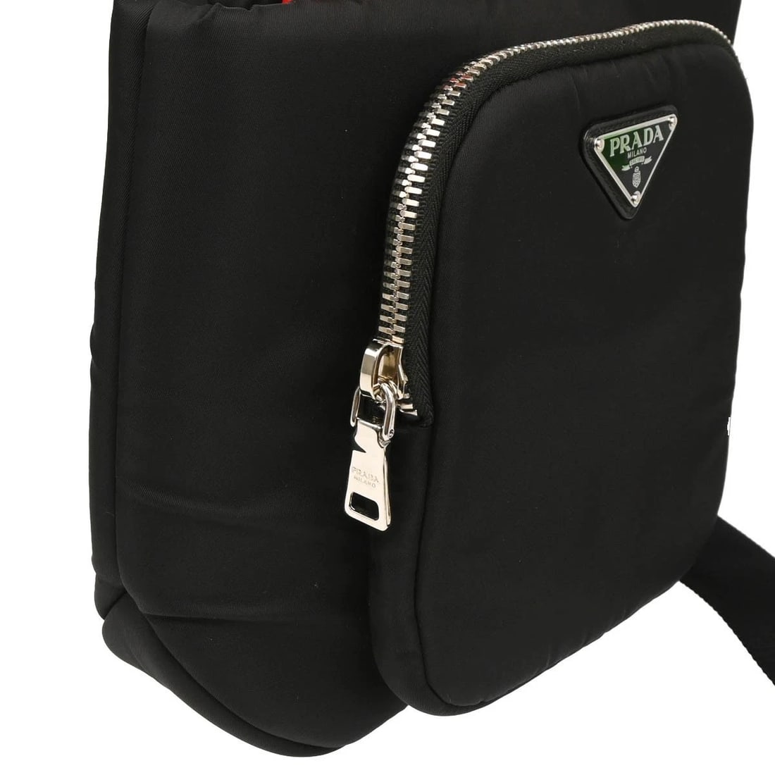 PRADA BLACK NYLON 2WAY HANDBAG - 3