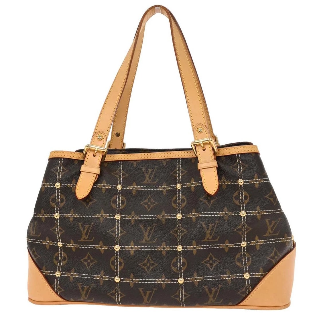 LOUIS VUITTON MONOGRAM RIVETING HANDBAG - 2