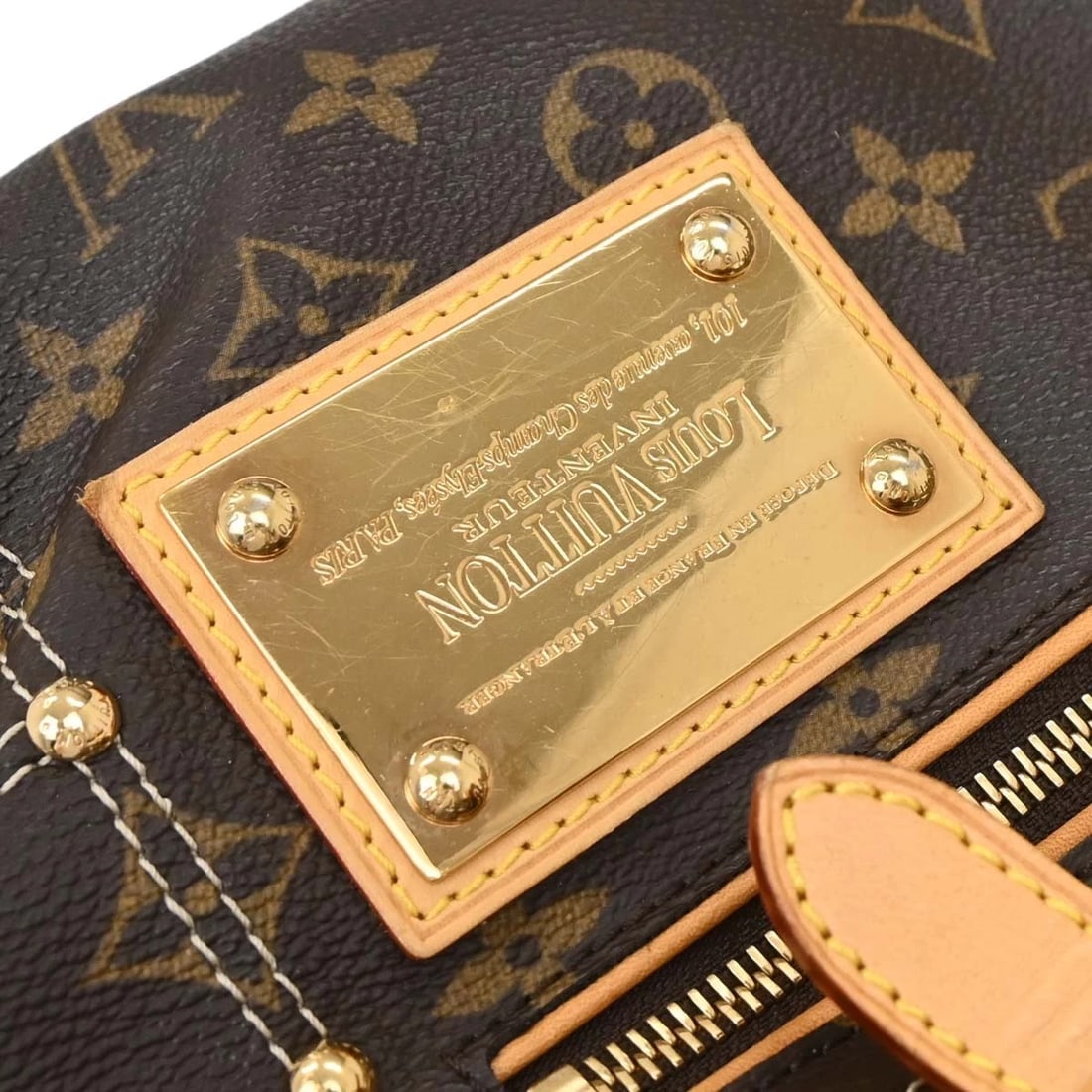 LOUIS VUITTON MONOGRAM RIVETING HANDBAG - 3