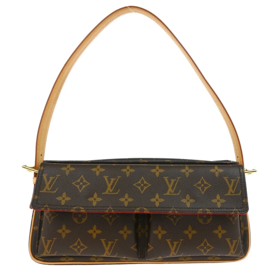 LOUIS VUITTON MONOGRAM VIVA CITE MM HANDBAG: Louis Vuitton Monogram Viva Cite MM Handbag Brand: Louis Vuitton Type: Hand Bag Material/Exterior Material: Monogram Canvas, Leather Color/Exterior Color: Brown Size: W 11.6 x H 5.9 x D 3.5 "