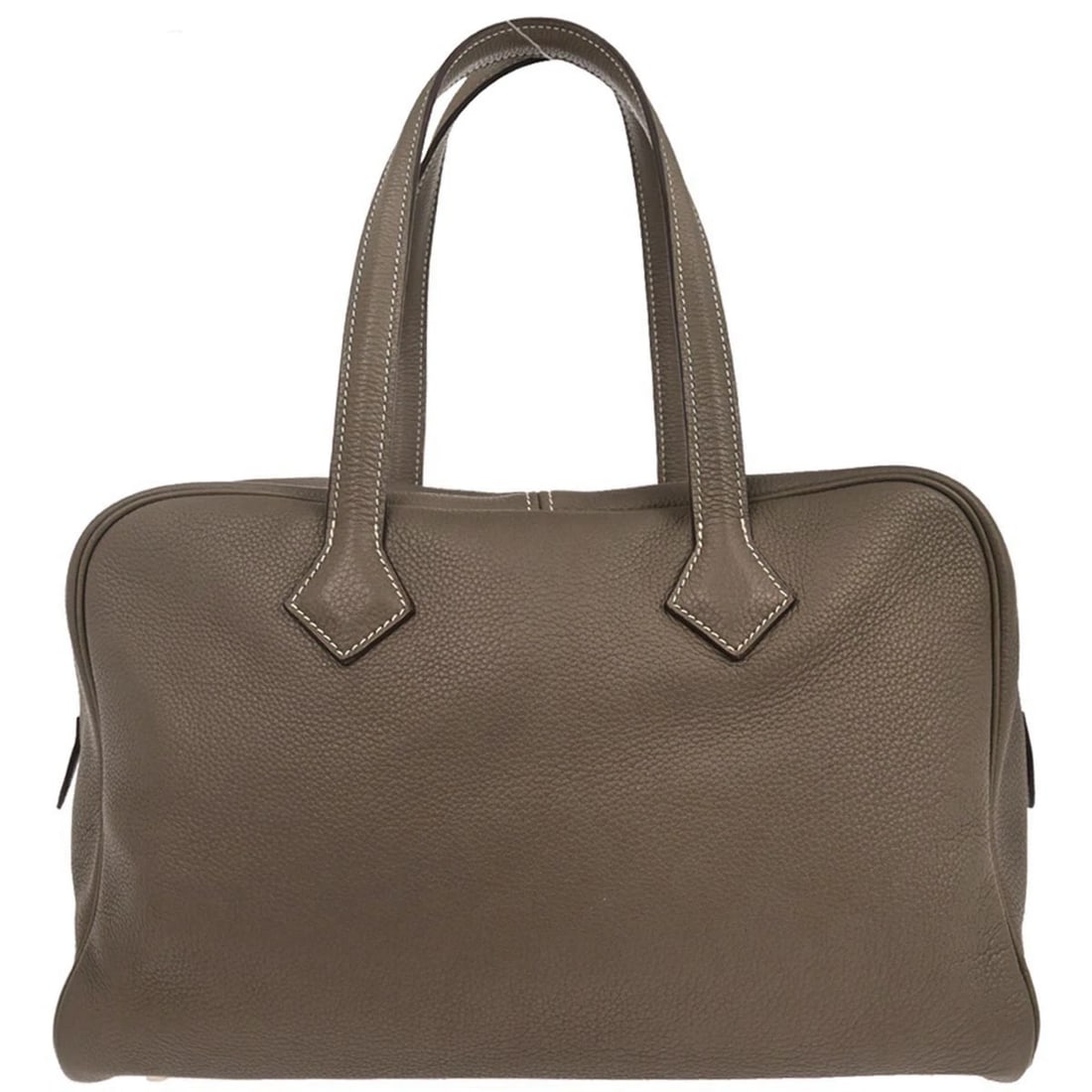 HERMES ETOUPE GRAY TAURILLON CLEMENCE VICTORIA BUSINESS HANDBAG (1 of 9)