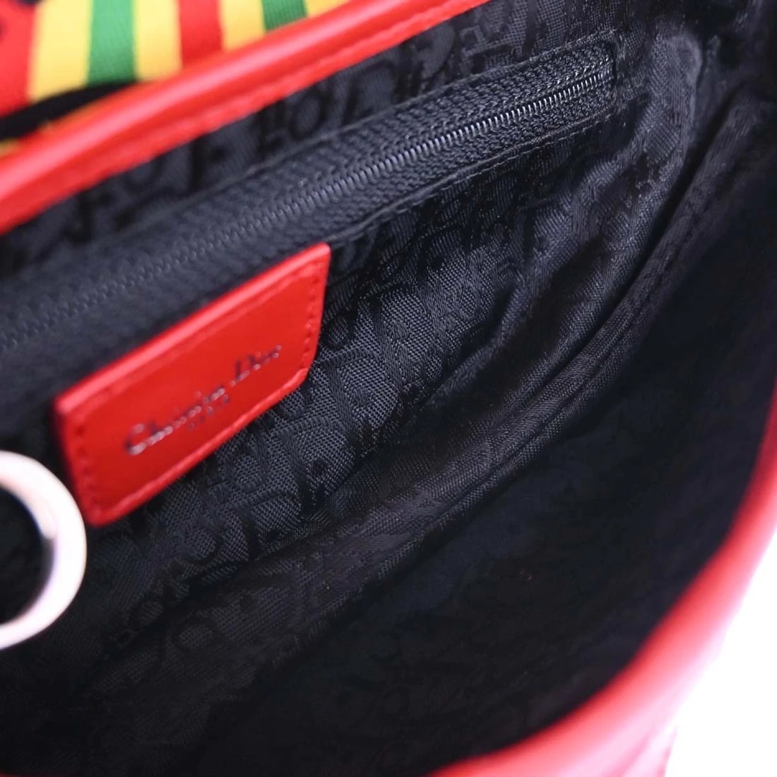 CHRISTIAN DIOR RED DIOR MANIA SADDLE HANDBAG - 8