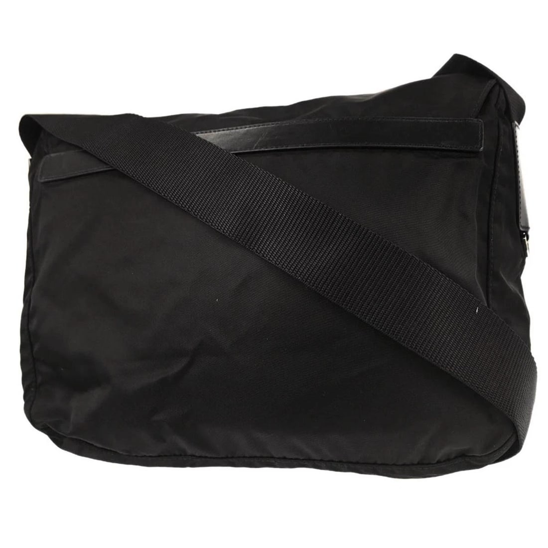 PRADA BLACK NYLON SHOULDER BAG - 2