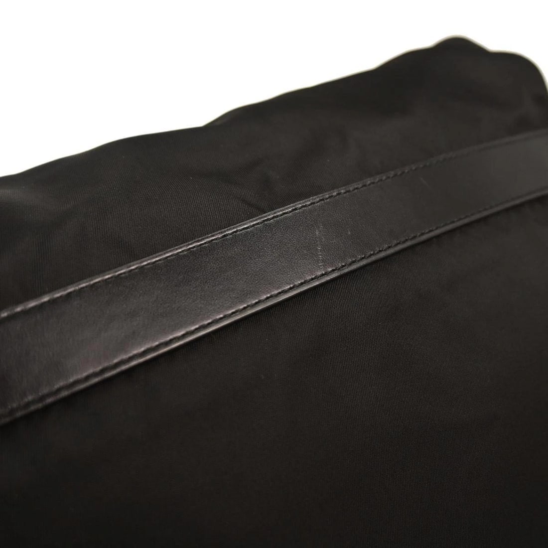 PRADA BLACK NYLON SHOULDER BAG - 3