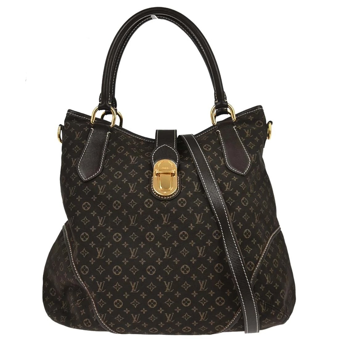 LOUIS VUITTON BROWN MONOGRAM IDYLLE ELEGIE 2WAY HANDBAG: Louis Vuitton Brown Monogram Idylle Elegie 2way Handbag Brand: Louis Vuitton Type: Tote Material/Exterior Material: Monogram Idylle canvas, Leather Color/Exterior Color: Fusain* Brown Size: W 14.6