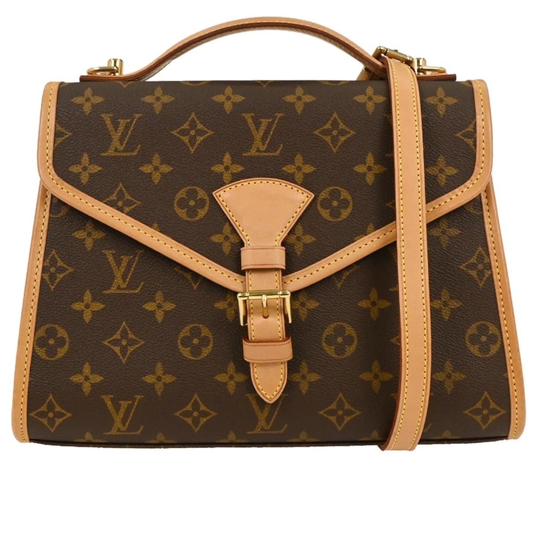 LOUIS VUITTON MONOGRAM BEL AIR 2WAY HANDBAG: Louis Vuitton Monogram Bel Air 2way Handbag Brand: Louis Vuitton Type: Hand Bag Material/Exterior Material: Monogram Canvas, Leather Color/Exterior Color: Brown Size: W 11.4 x H 8.3 x D 3.5 " Hand