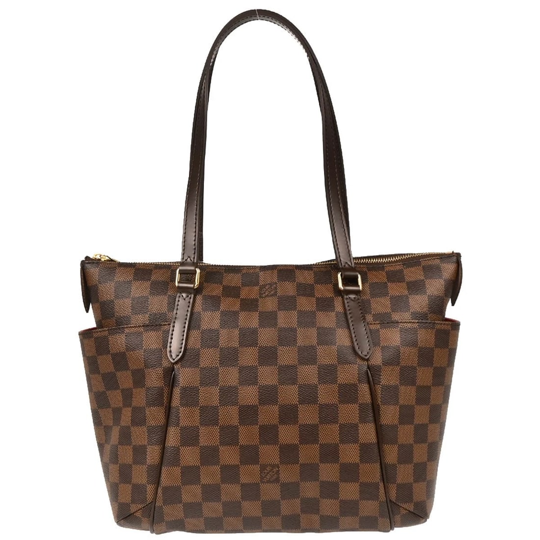 LOUIS VUITTON DAMIER TOTALLY PM TOTE HANDBAG: Louis Vuitton Damier Totally PM Tote Handbag Brand: Louis Vuitton Type: Tote Material/Exterior Material: Damier canvas, Leather Color/Exterior Color: Ebene * Brown Size: W 11.0 x H 9.4 x D 5.5 " H