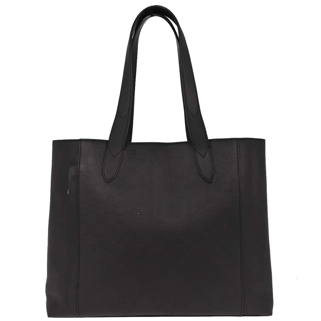 LOUIS VUITTON DAMIER INFINI CABAS VOYAGE TOTE HANDBAG: Louis Vuitton Damier Infini Cabas Voyage Tote Handbag Brand: Louis Vuitton Type: Tote Material/Exterior Material: Damier Infini Leather Color/Exterior Color: Black Size: W 16.1 x H 12.2 x D 3.9 "