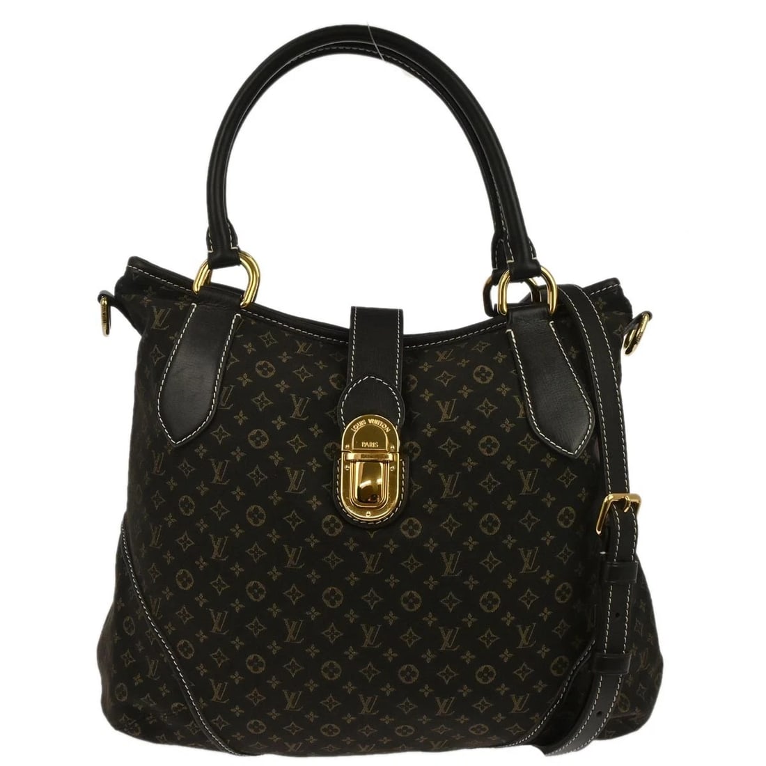 LOUIS VUITTON BROWN MONOGRAM IDYLLE ELEGIE 2WAY TOTE HANDBAG: Louis Vuitton Brown Monogram Idylle Elegie 2way Tote Handbag Brand: Louis Vuitton Type: Tote Material/Exterior Material: Monogram Idylle Canvas, Leather Color/Exterior Color: Fusain * Brown Size: